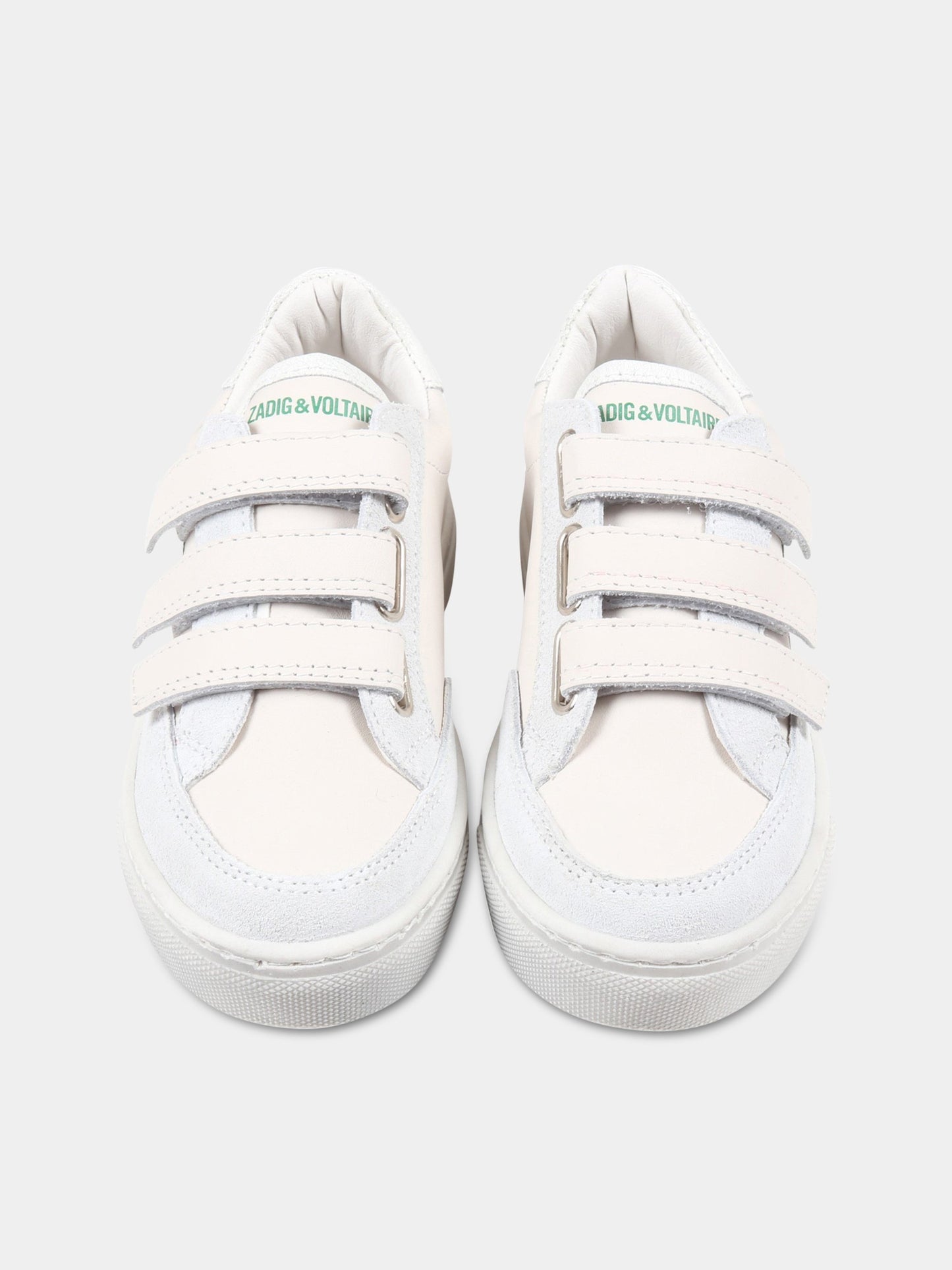 Sneakers bianche per bambina con logo,Zadig & Voltaire Kids,X19T25 117