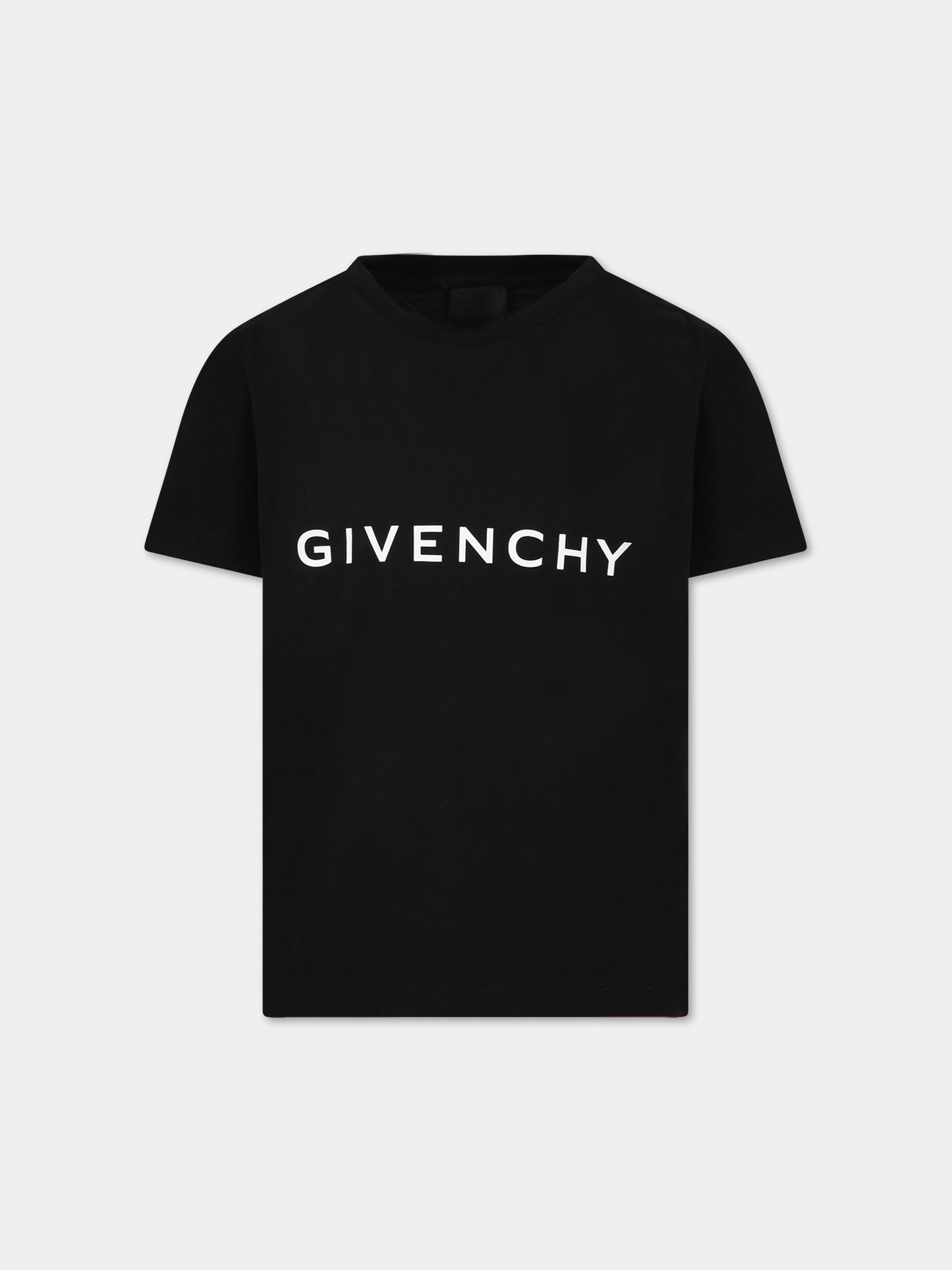 T-shirt nera per bambini con stampa la carica dei 101 e logo,Givenchy Kids,H25443 09B