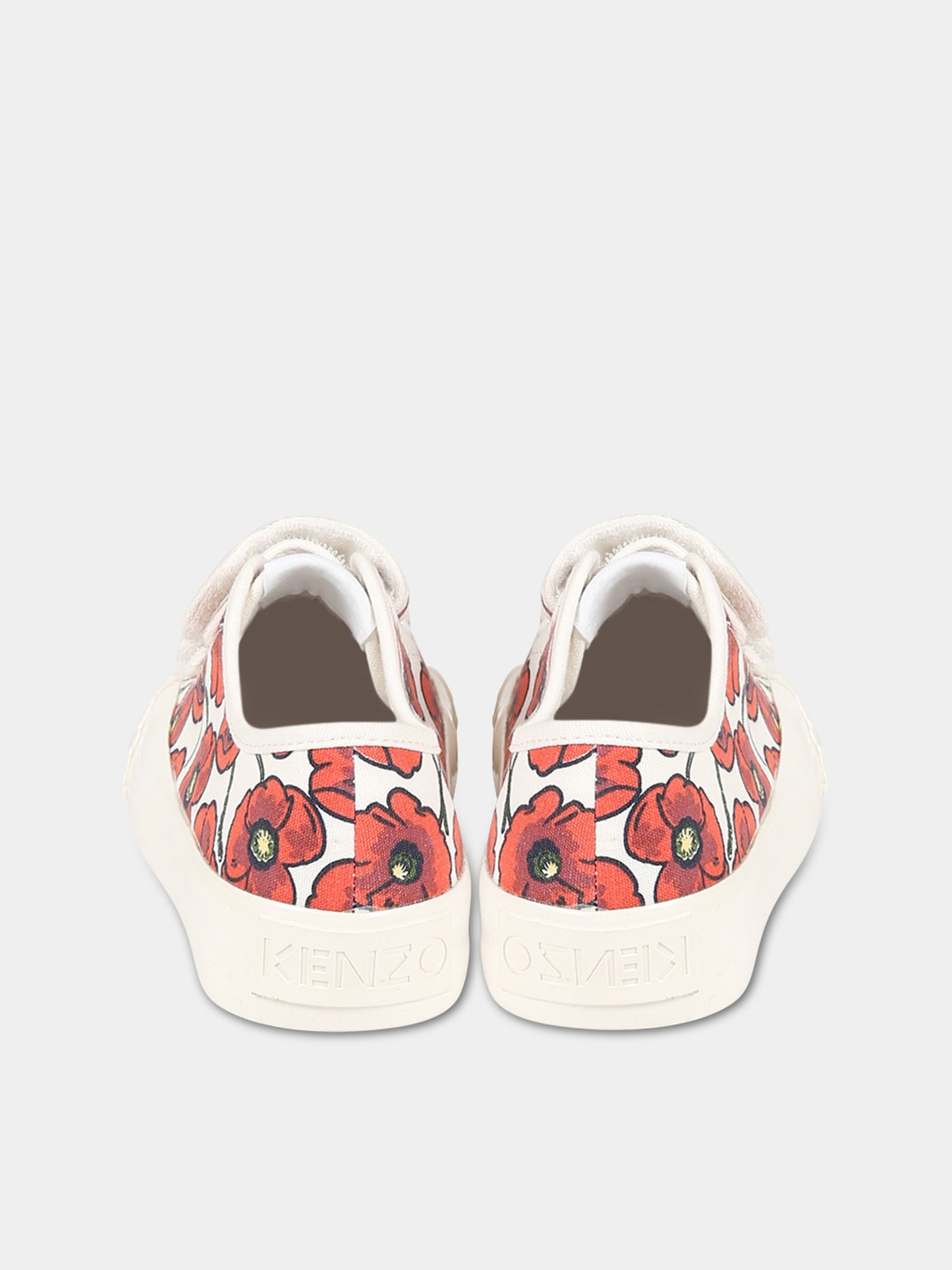 Sneakers multicolor per bambina con iconici papaveri rossi e logo,Kenzo Kids,K19123 189