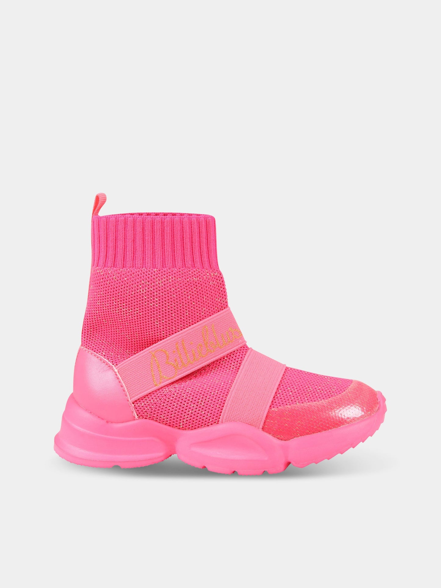 Sneakers fucsia per bambina con logo,Billieblush,U19275 499