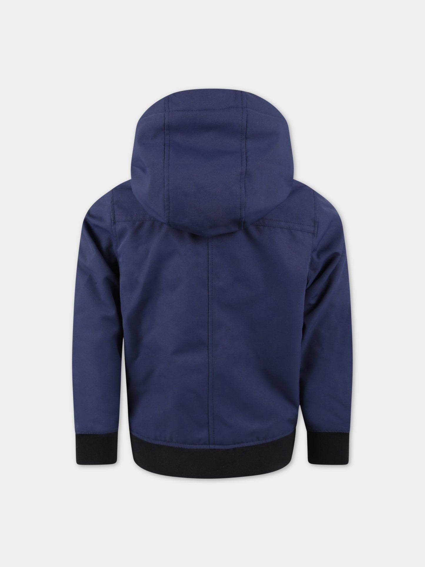 Giacca blu a vento per bambino con logo,Timberland,T26545 85T