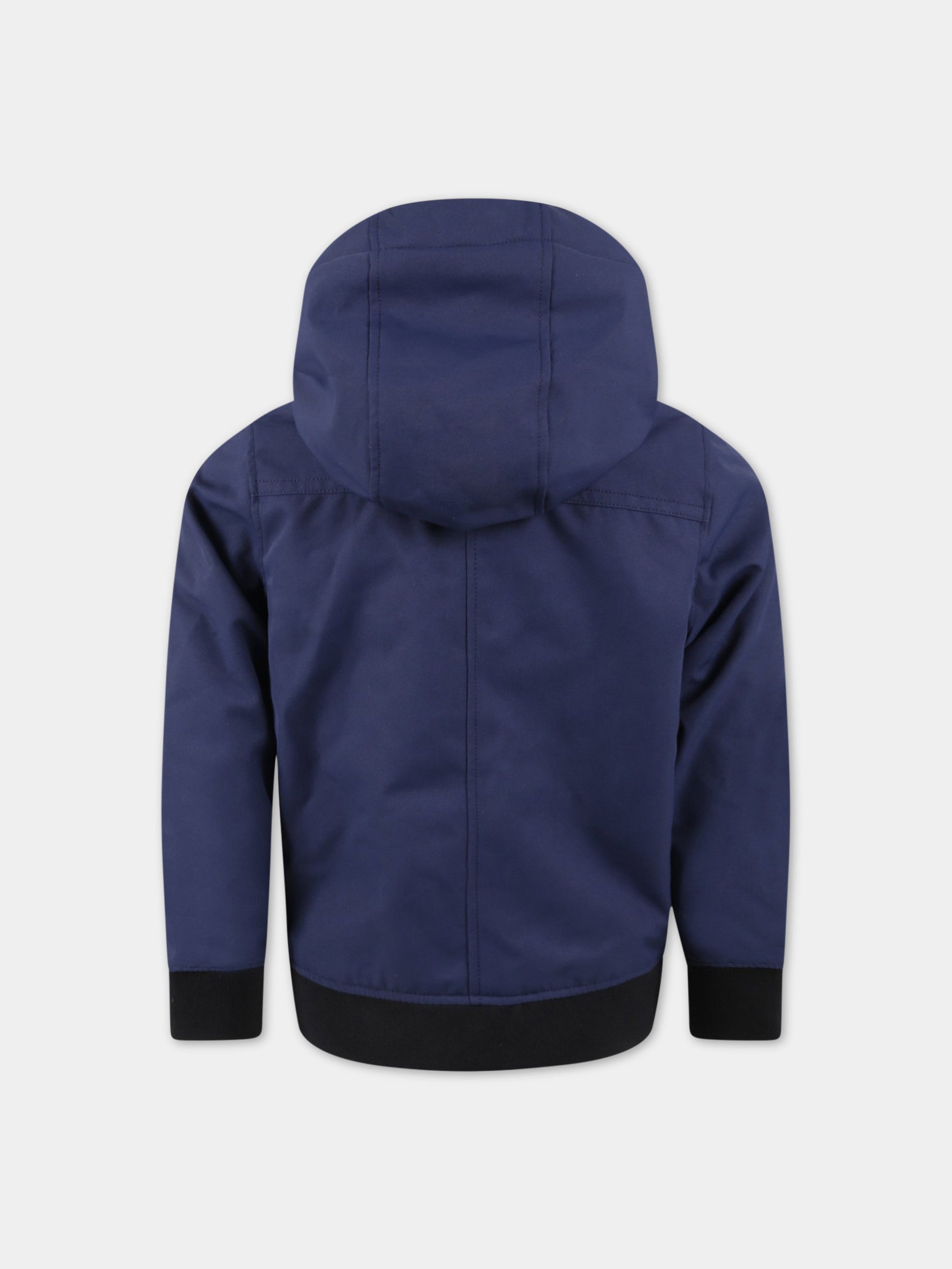 Giacca blu a vento per bambino con logo,Timberland,T26545 85T