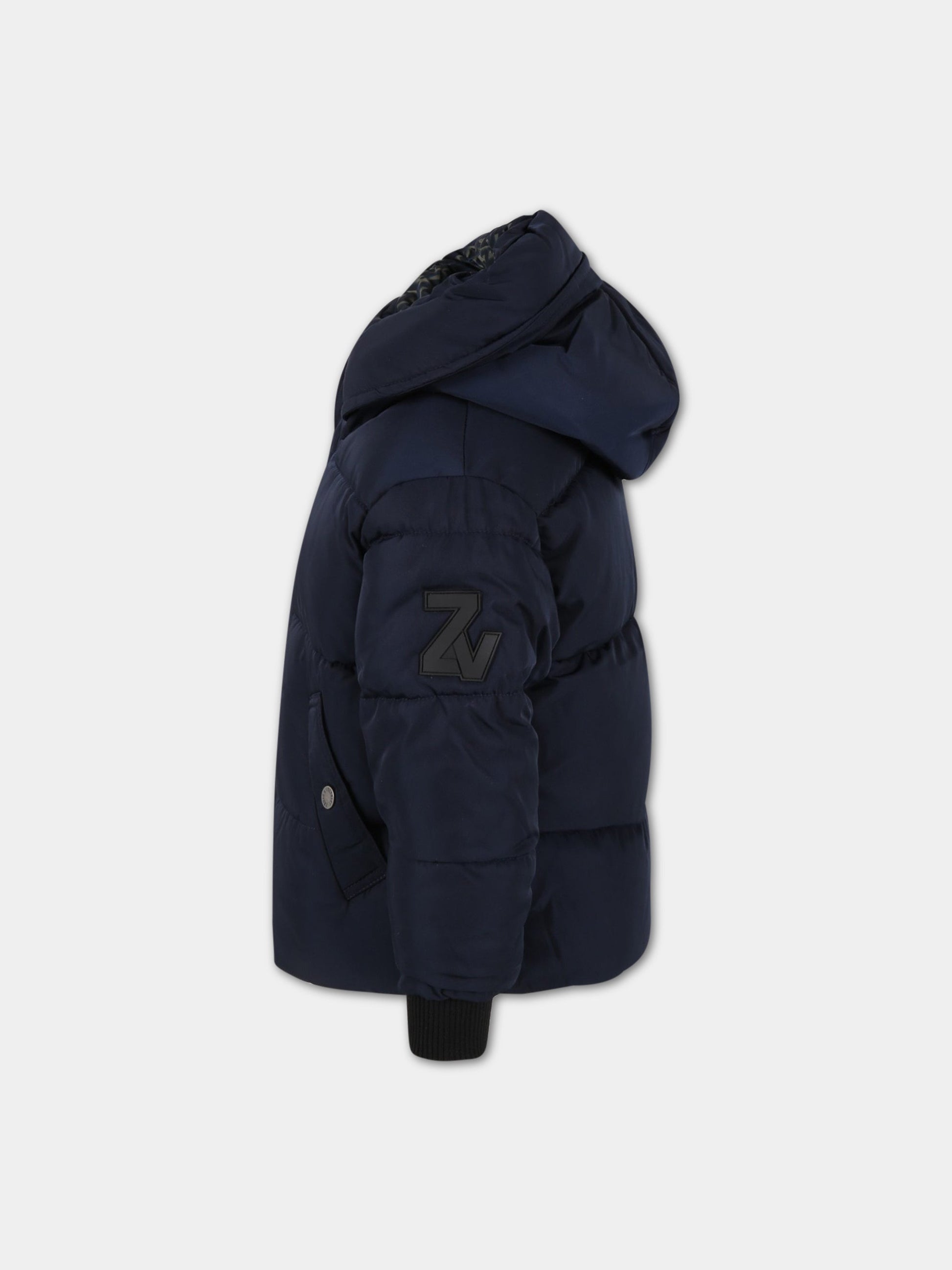 Piumino blu per bambino,Zadig & Voltaire Kids,X26045 83D