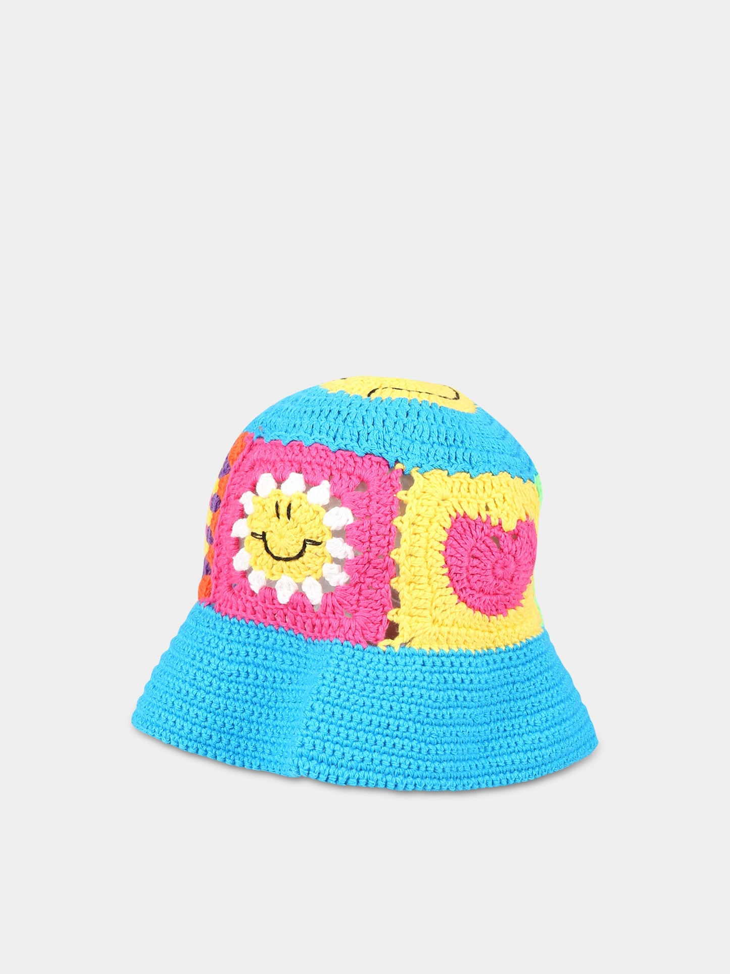 Cloche multicolor per bambina,Mc2 Saint Barth,CROCHET HAT JR CROCHET ELEMENTS 32