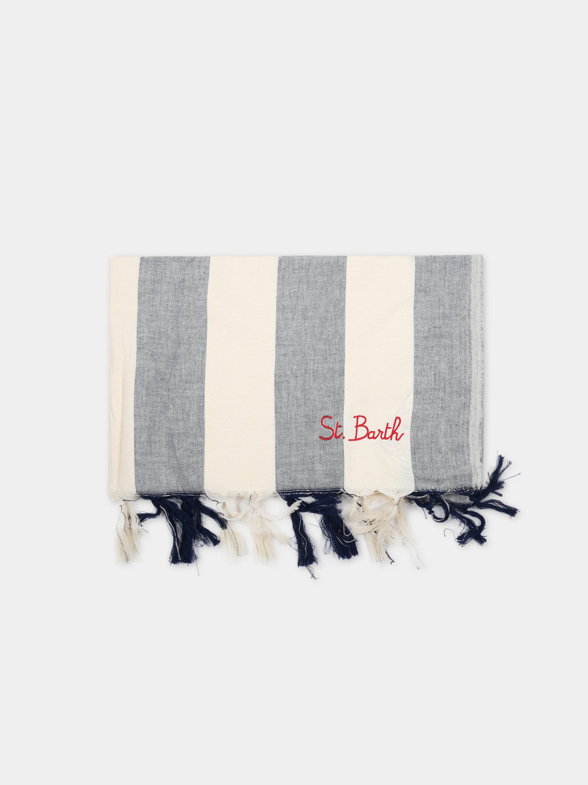 Telo-mare multicolor per bambini con logo rosso,Mc2 Saint Barth,FOUTAS LIGHT N VERTICAL BIGLIG 0161