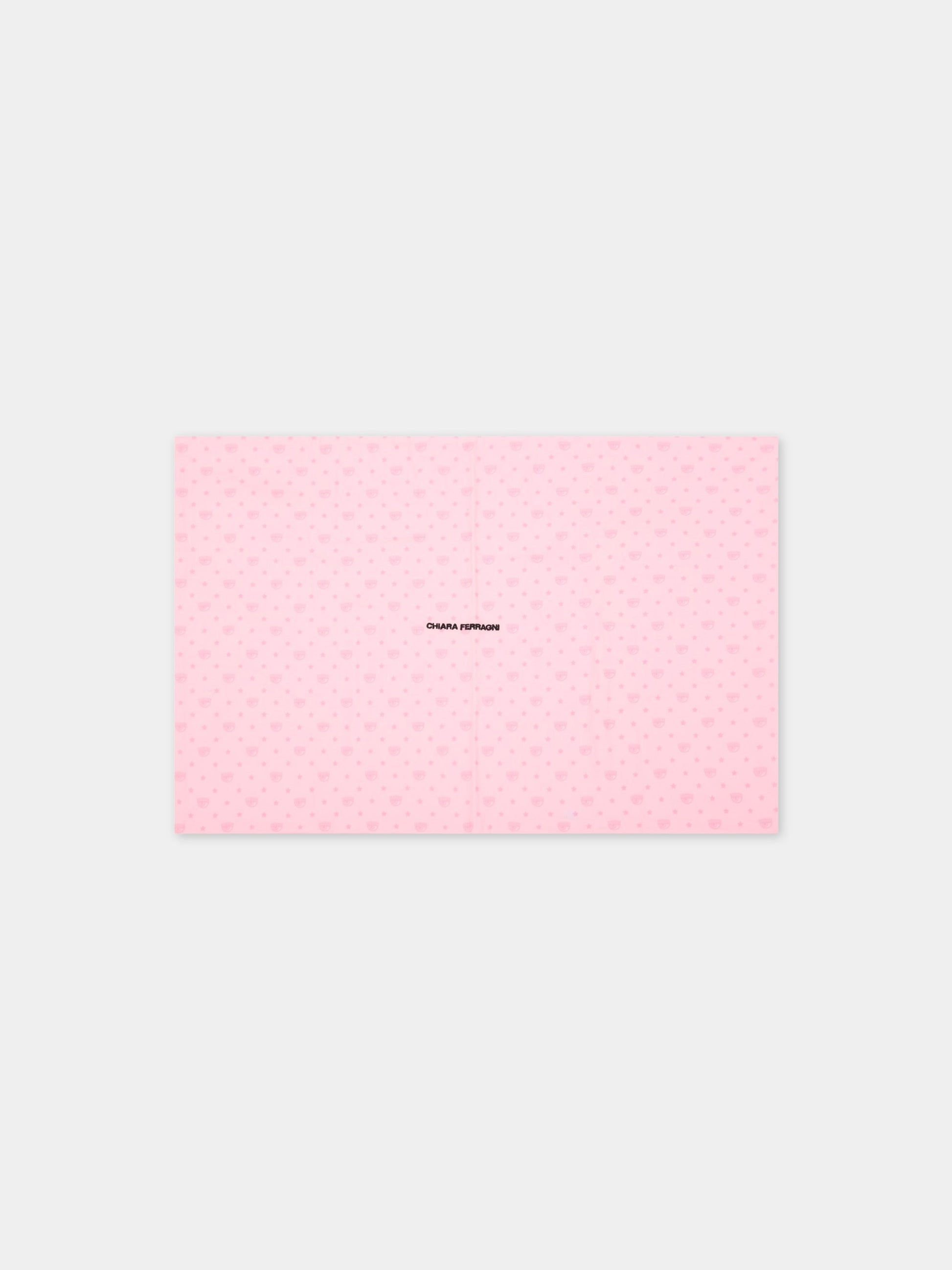 Set paracolpi rosa per neonata con occhiolino,Chiara Ferragni Homewear,CF017R