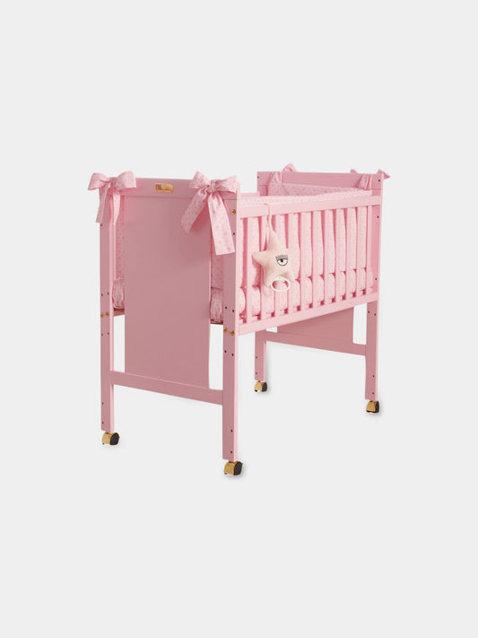 Lettino rosa Mini Me per neonata con logo,Chiara Ferragni Homewear,CF001R