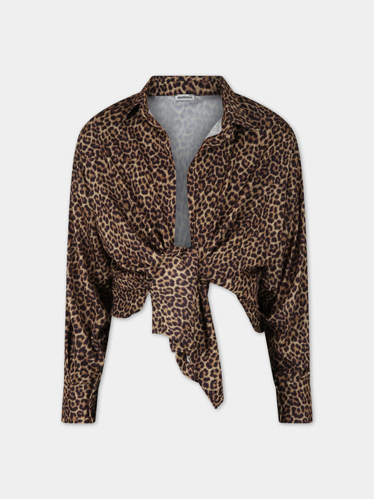 Camicia multicolor da donna con stampa maculata,Matineè,DM4005 EVELYNE MACULATO