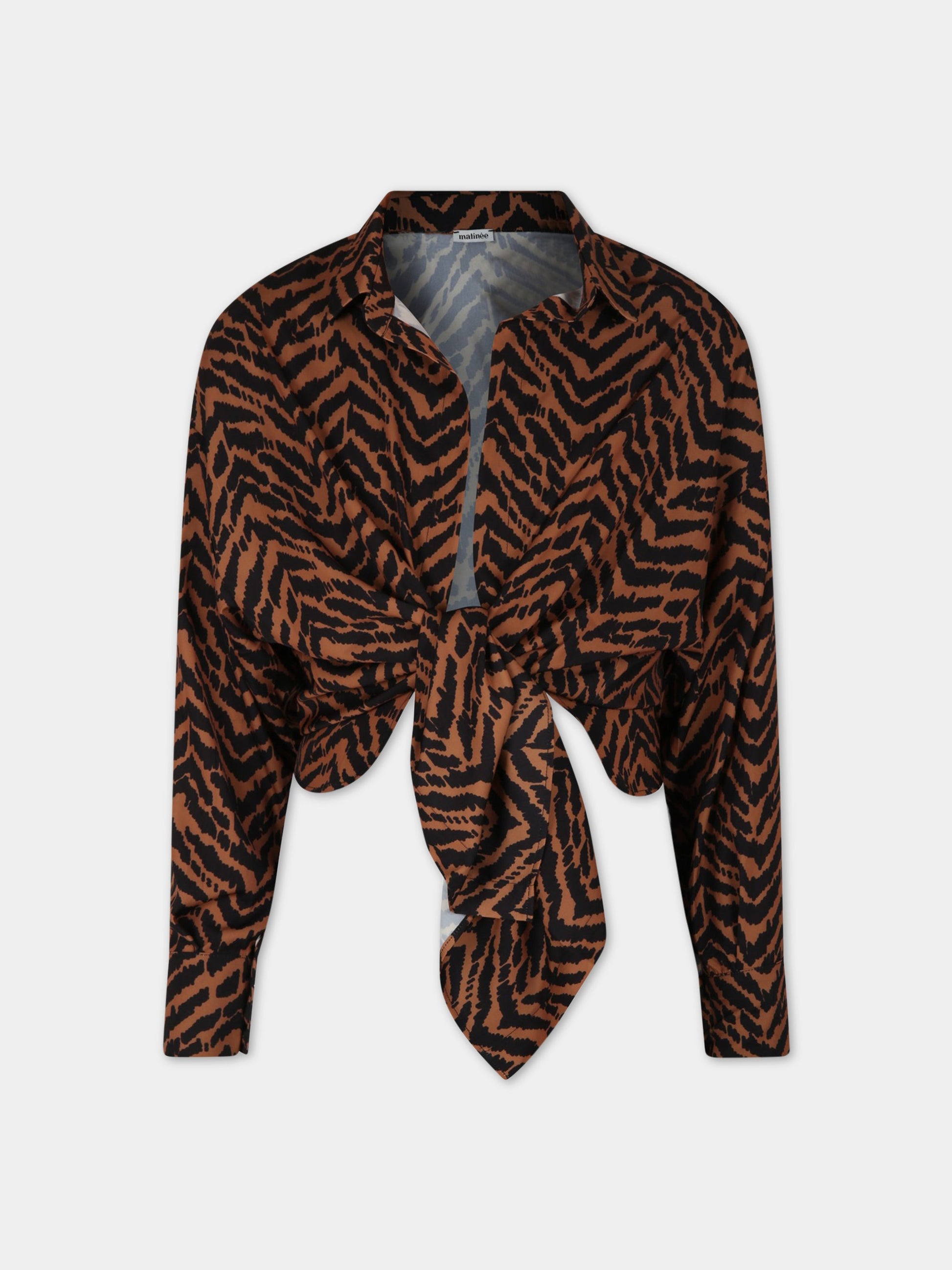 Camicia multicolor da donna con stampa tigrata,Matineè,DM4005 EVELYNE TIGRE