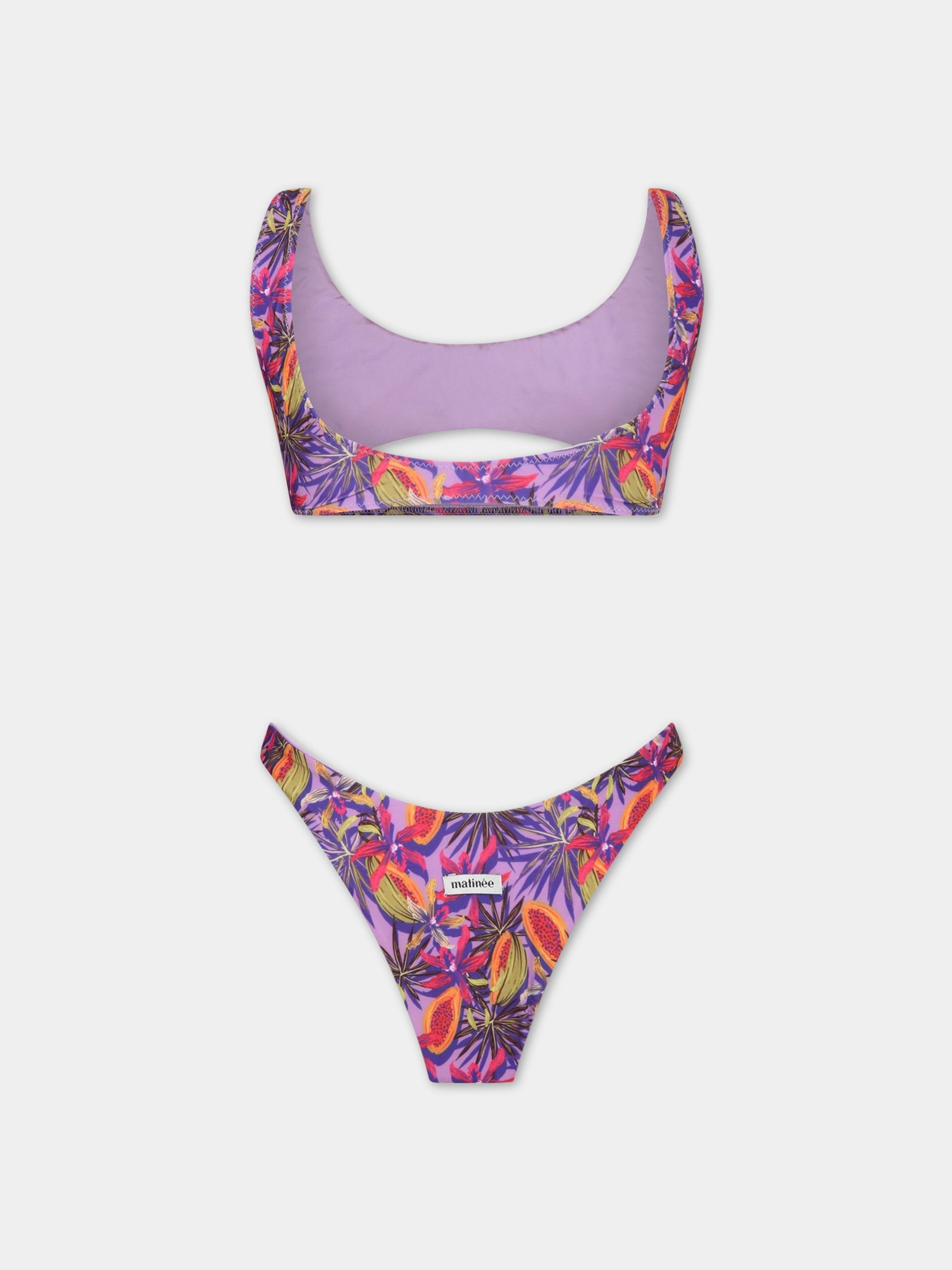 Bikini viola da donna con stampa papaya,Matineè,CB4055 CLEO PAPAYA VIOLA