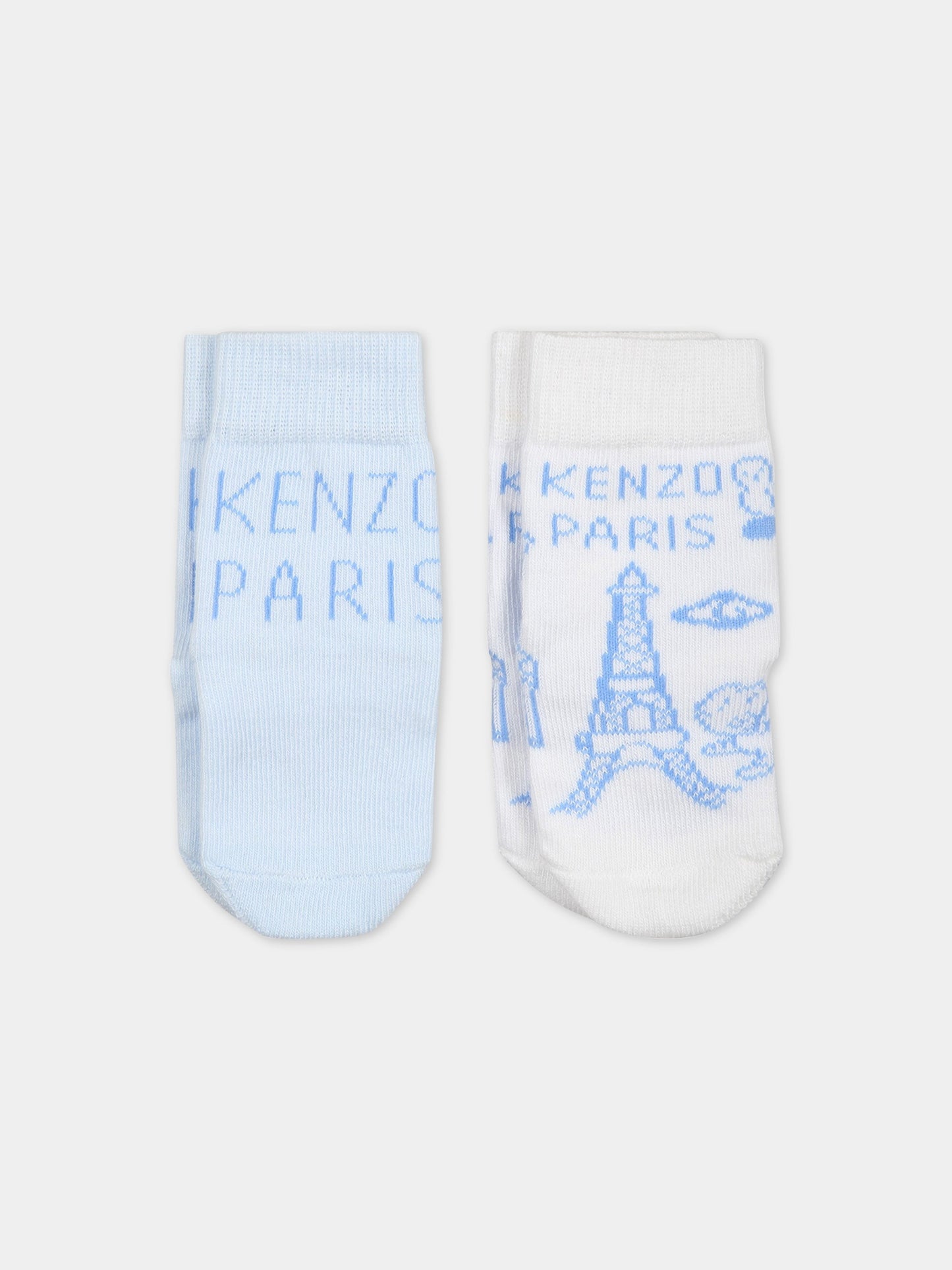 Set multicolor per neonato con logo,Kenzo Kids,K90093 78B