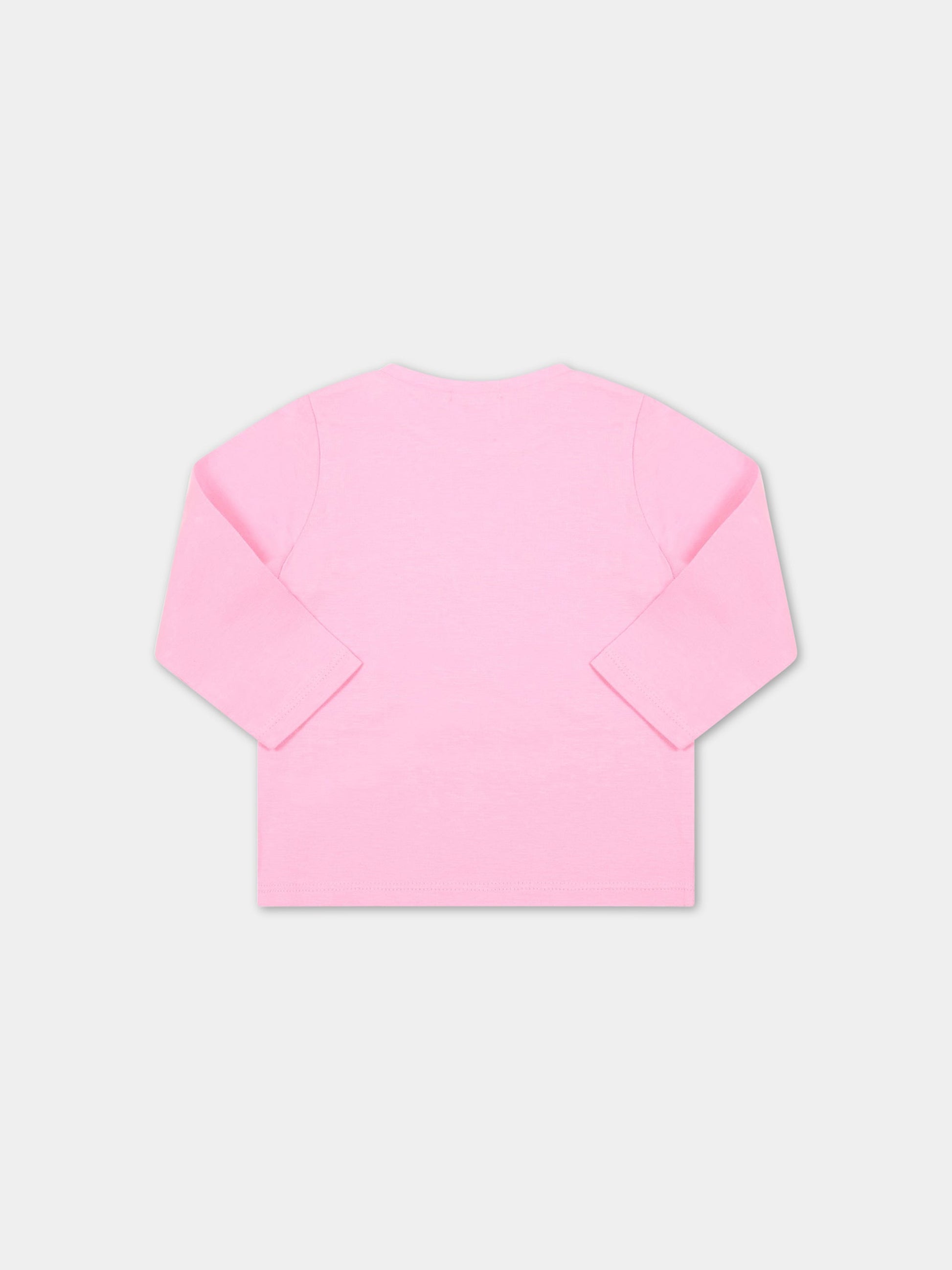 T-shirt rosa per neonata con scritta Cool,Billieblush,U05364 465