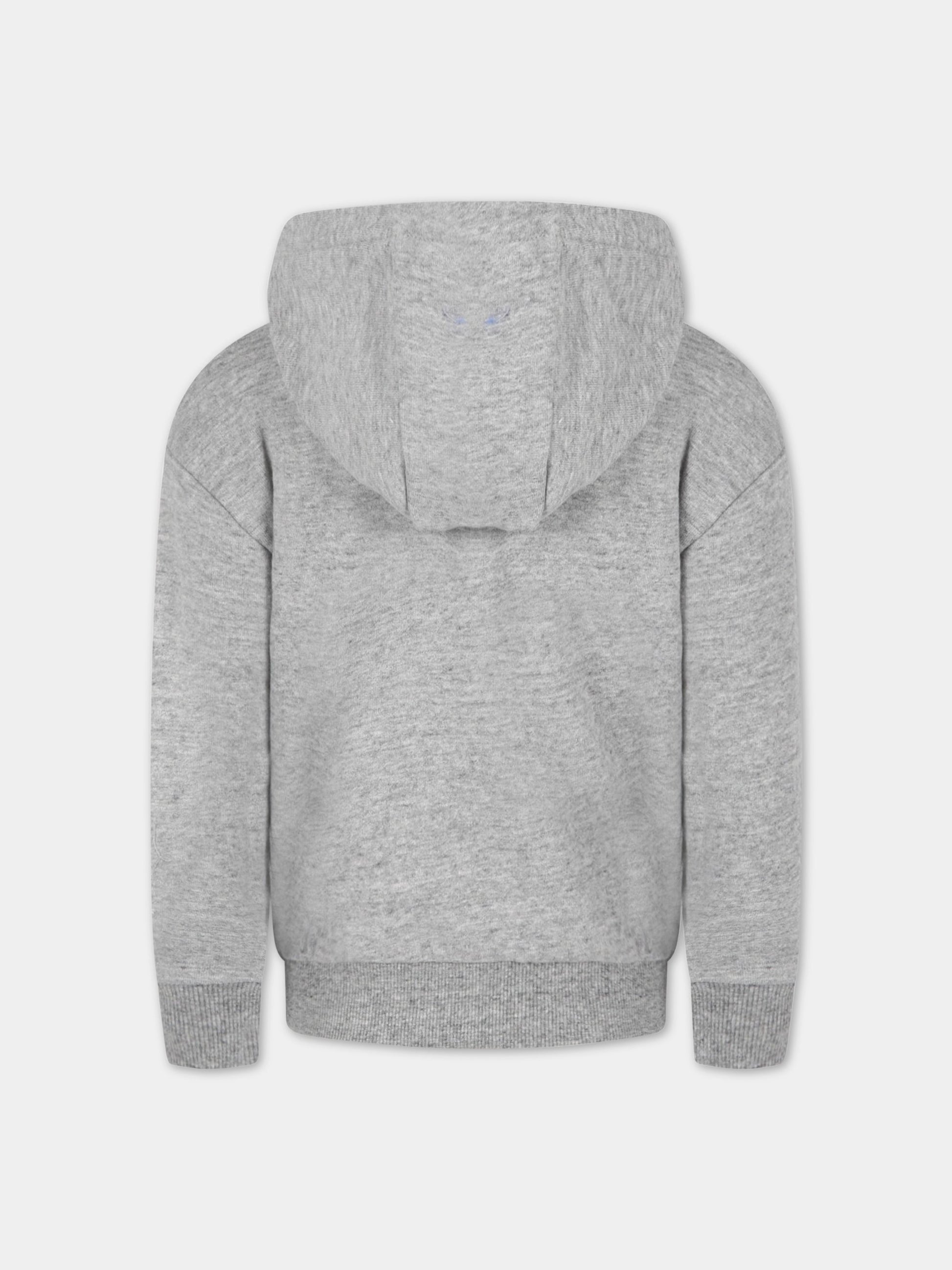 Felpa grigia per bambino con logo,Little Marc Jacobs,W25562 A35