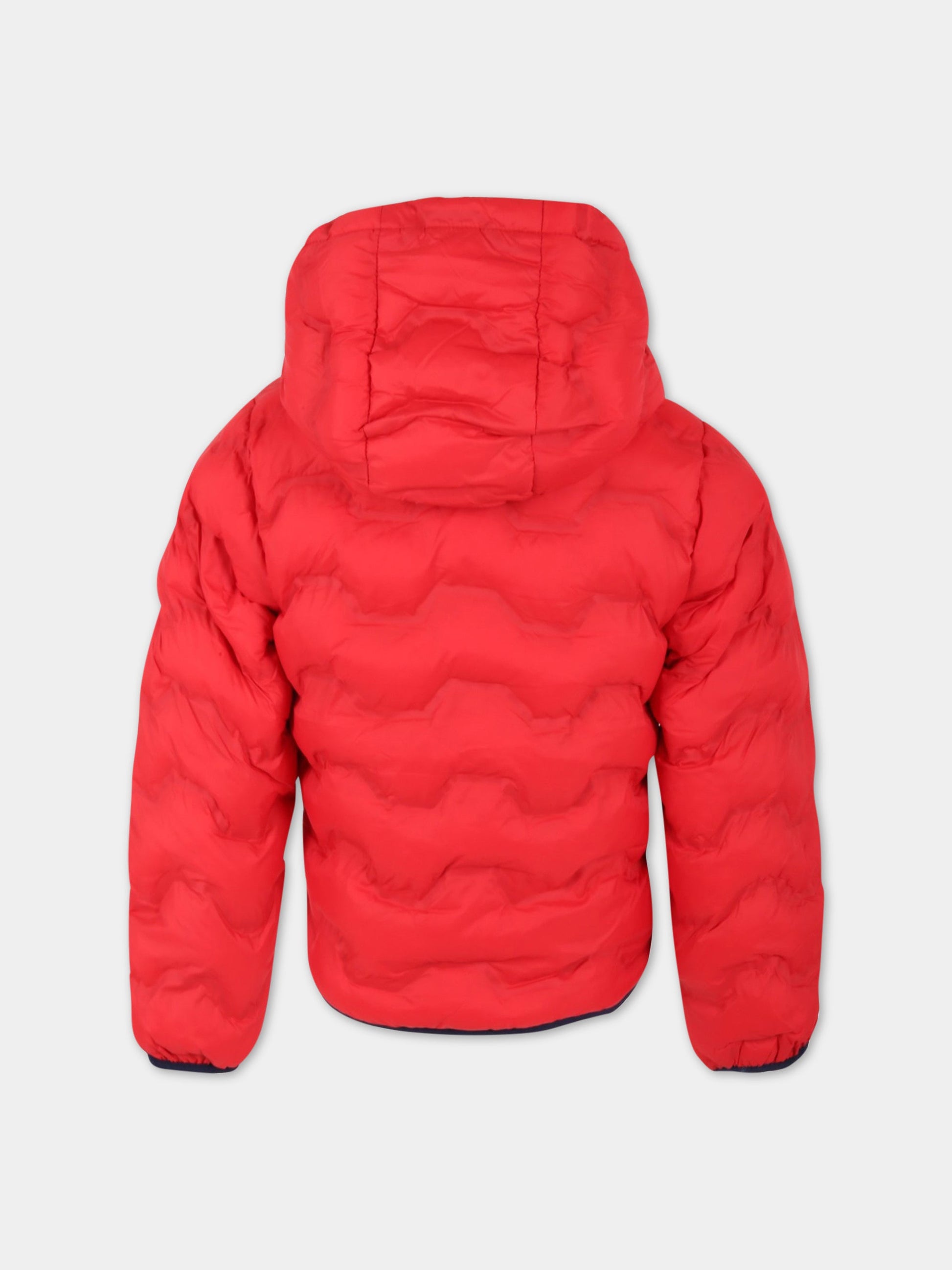 Piumino rosso per bambino con logo,Timberland,T26572 988