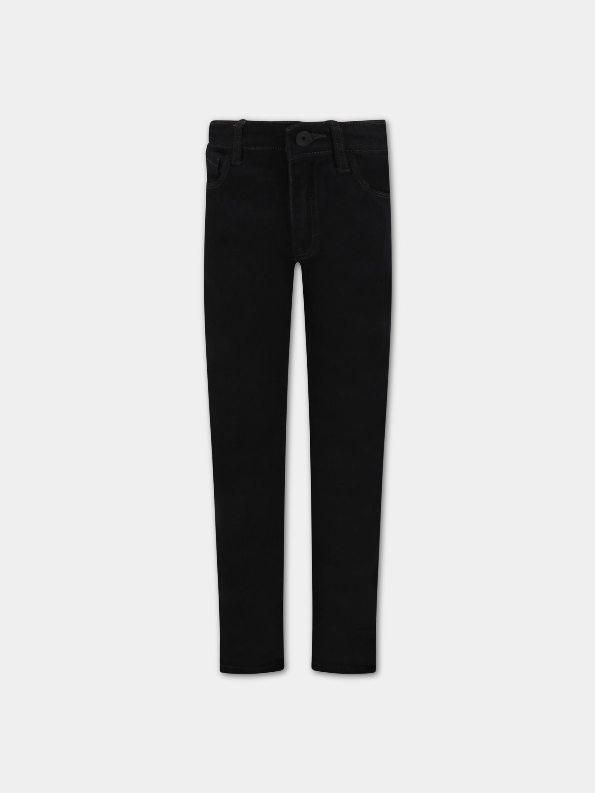 Jeans nero per bambino con logo,Hugo Boss,J24800 Z11