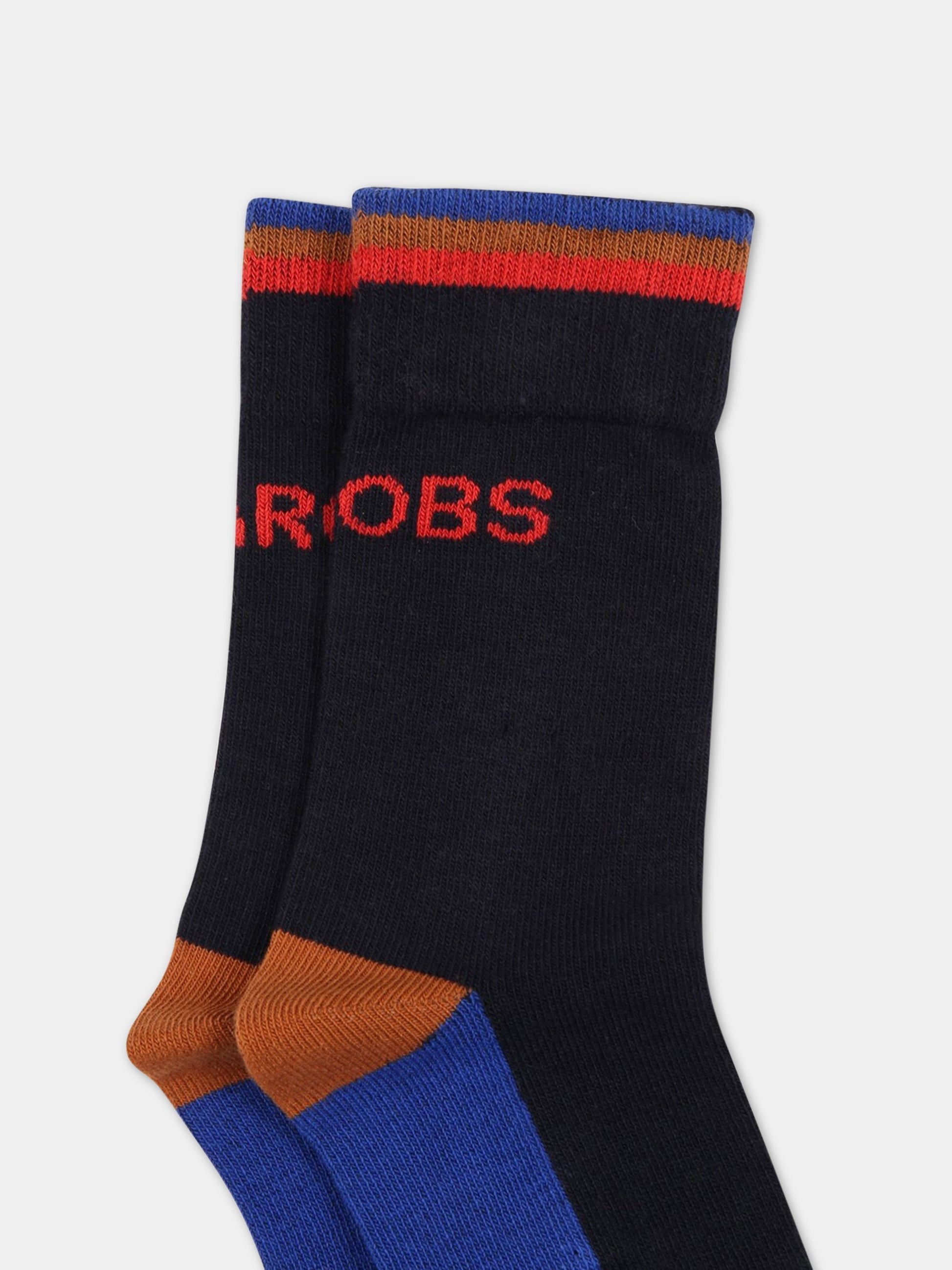 Calze blu per bambino con logo,Little Marc Jacobs,W20076 84E