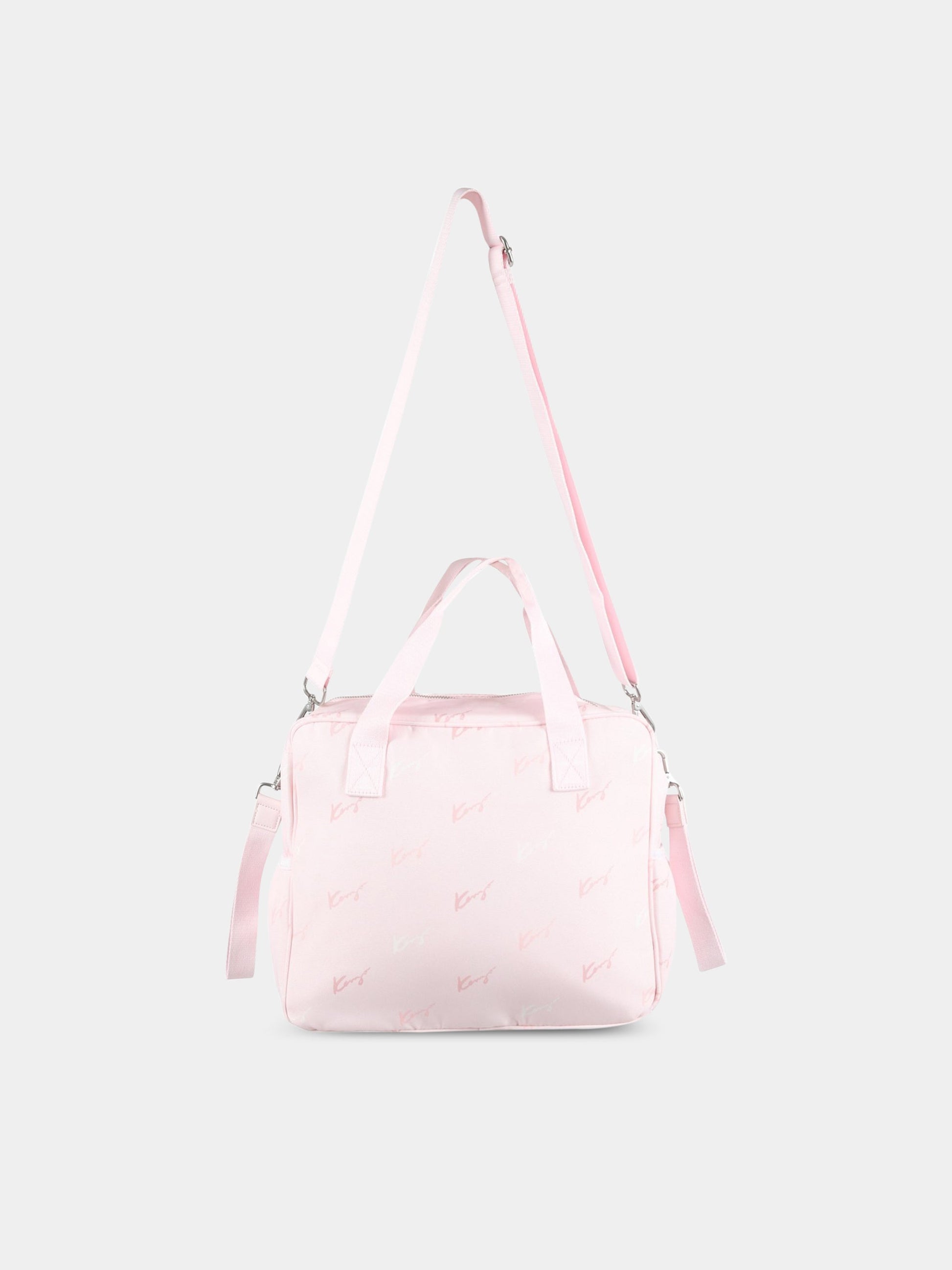 Borsa mamma rosa per neonata con logo,Kenzo Kids,K90083 44D