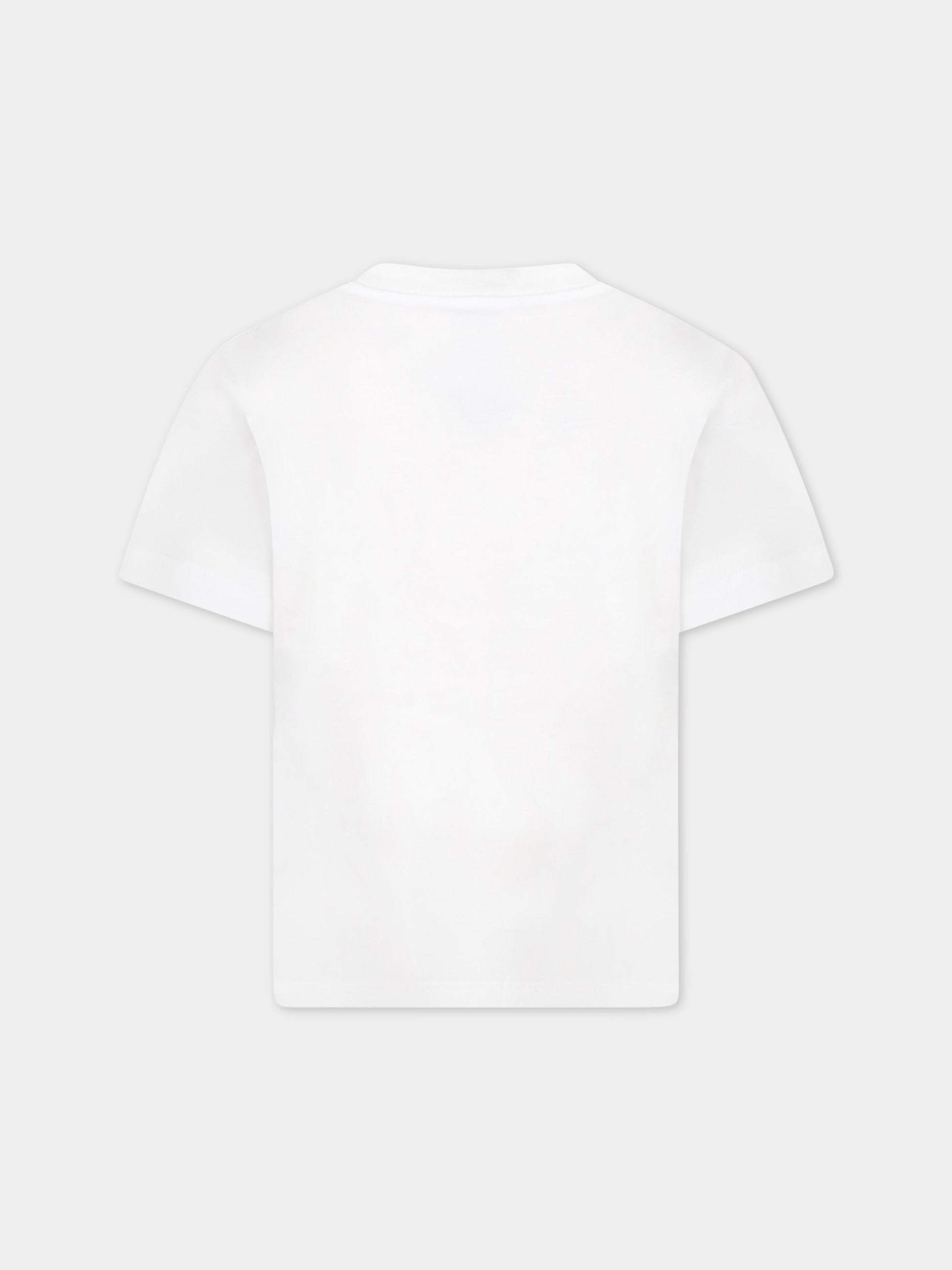 T-shirt bianca per bambino con loghi,Dsquared2,DQ1223 D0A1A DQ100