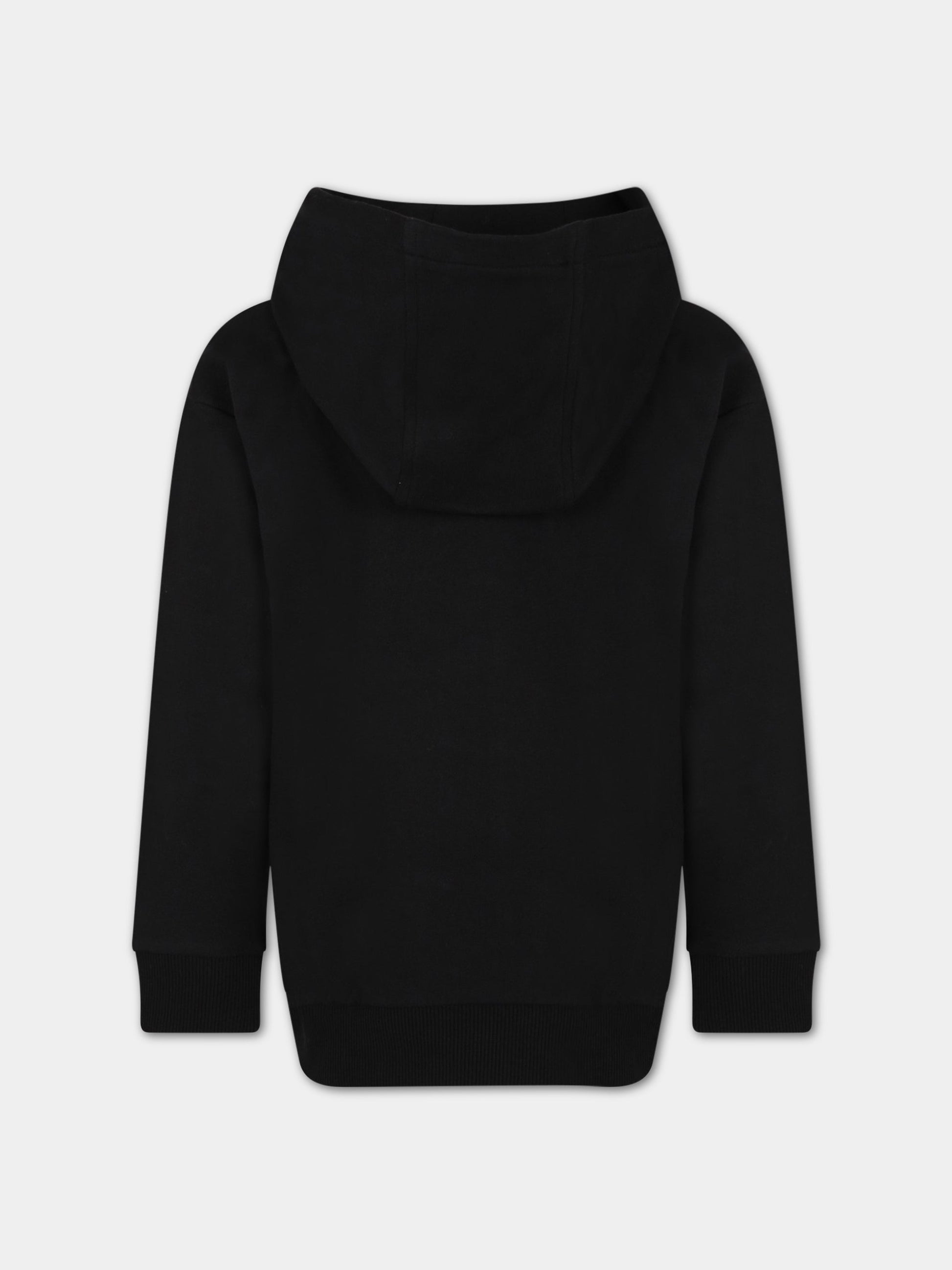 Felpa nera per bambino con Medusa e logo,Versace,1006752 1A07285 2B130 AY8366