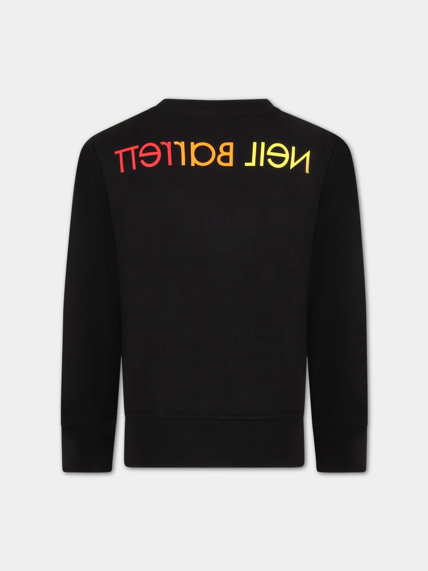 Felpa nera per bambino con iconici fulmini,Neil Barrett Kids,032260 110