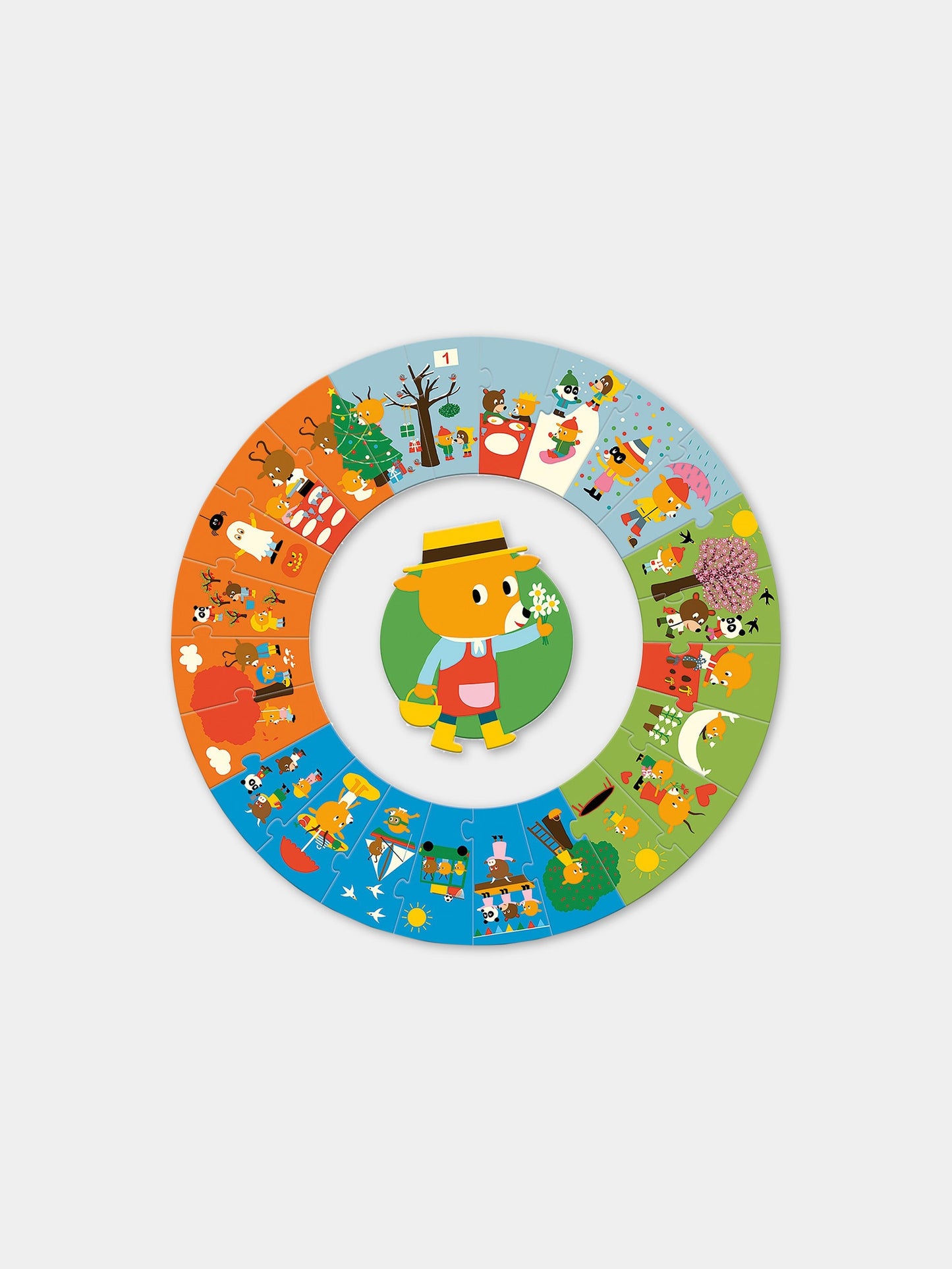 Puzzle multicolor per bambino  The Year ,Djeco,DJ07016