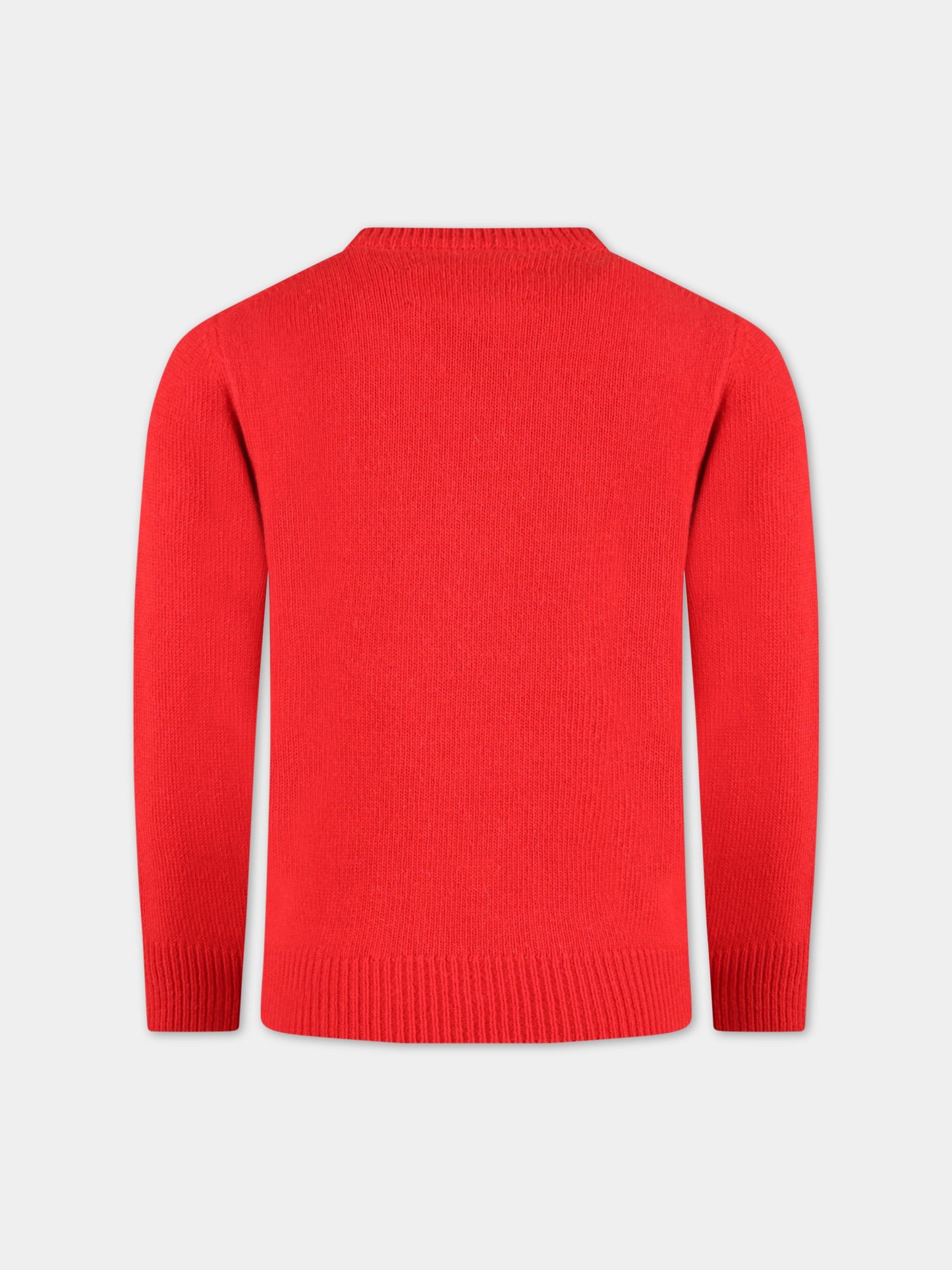 Maglione rosso per bambino con Topolino,Mc2 Saint Barth,DOU0001 EMMW41