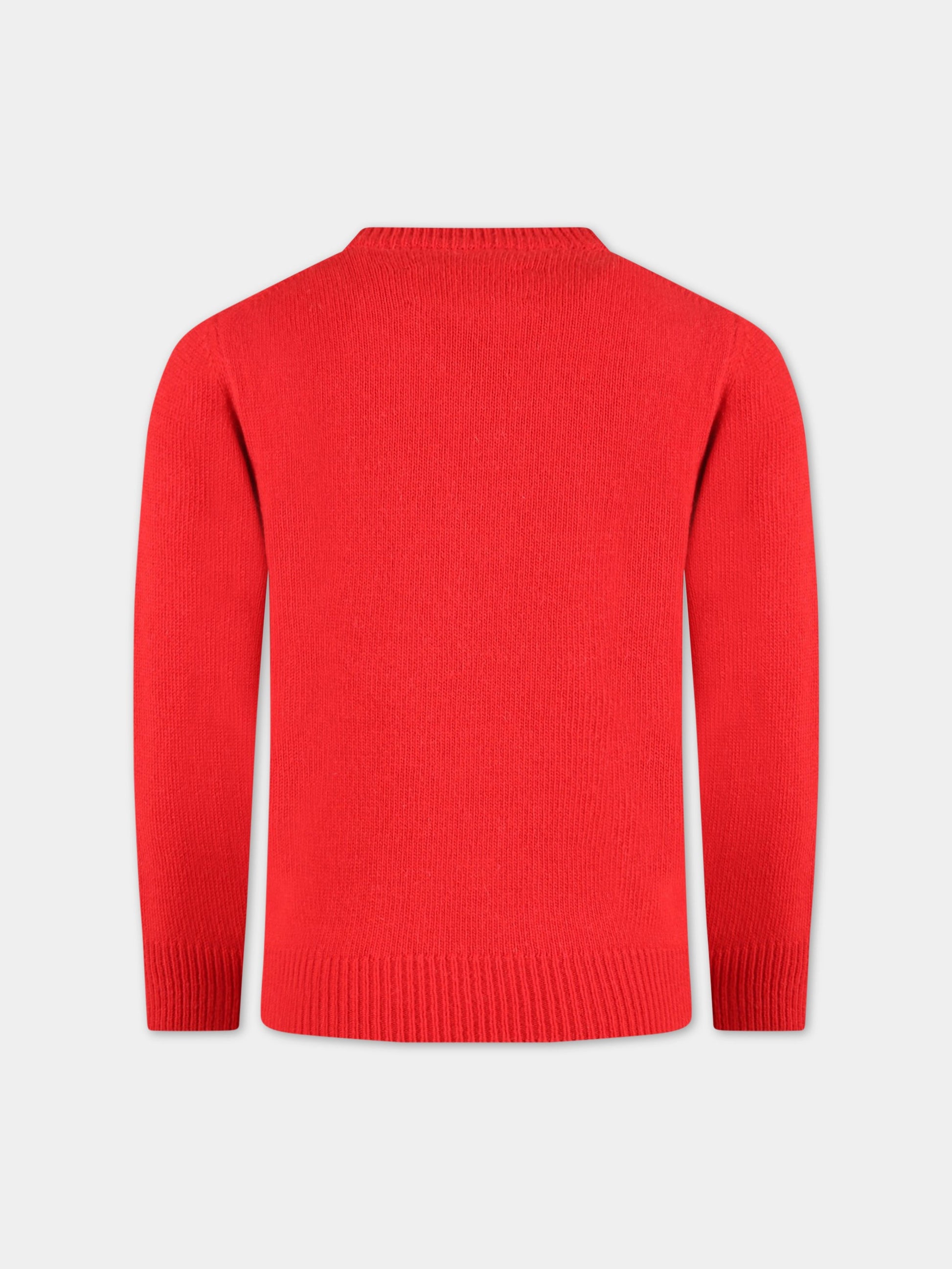 Maglione rosso per bambino con Topolino,Mc2 Saint Barth,DOU0001 EMMW41
