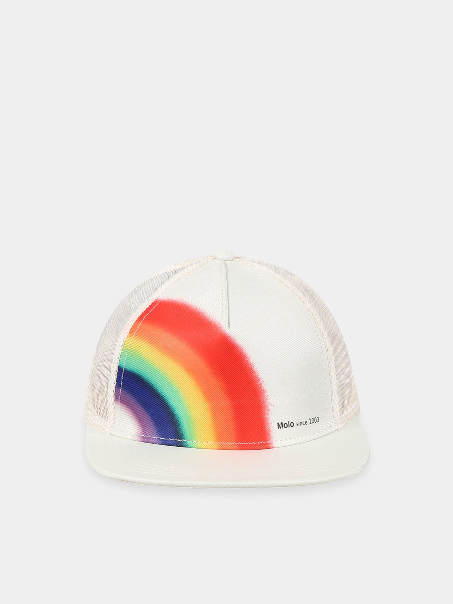 Cappello bianco per bambini con arcobaleno e logo,Molo,7W23Y301 3268