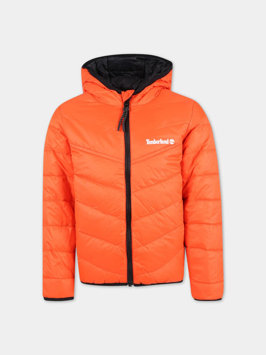 Piumino reversibile per bambino con logo,Timberland,T26542 40A