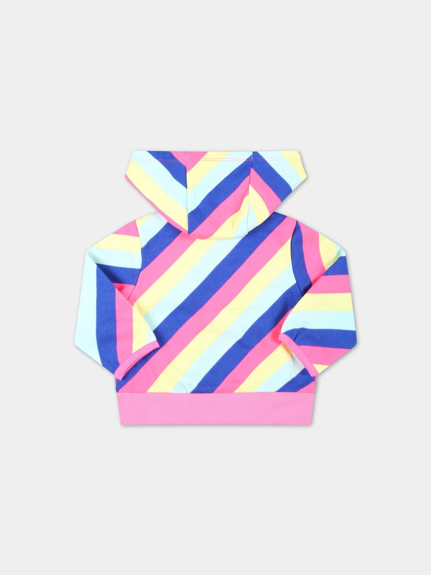 Felpa multicolor per neonata con patch logato,Billieblush,U05371 Z41