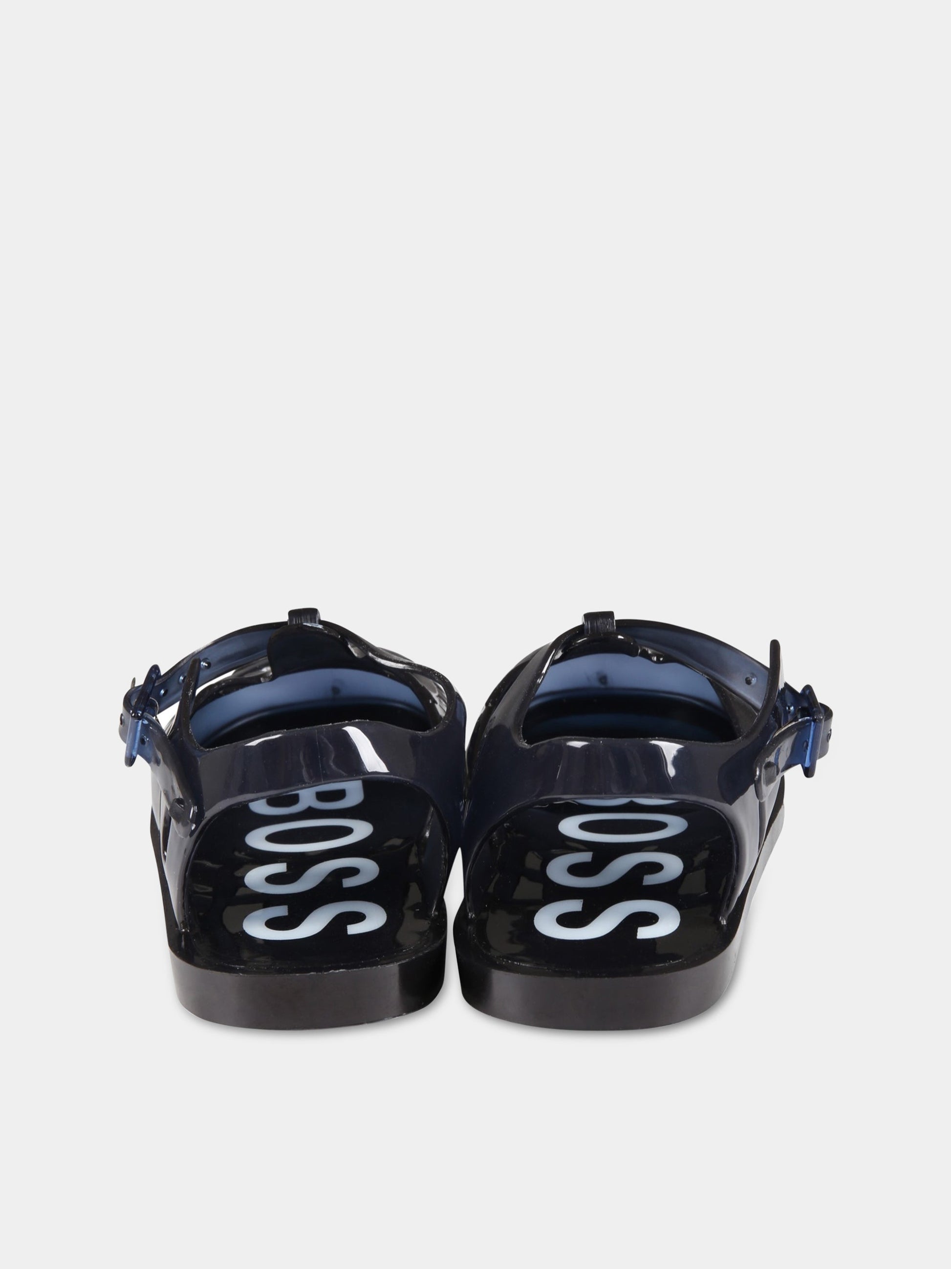 Sandali blu per bambino con logo,Hugo Boss,J09170 849