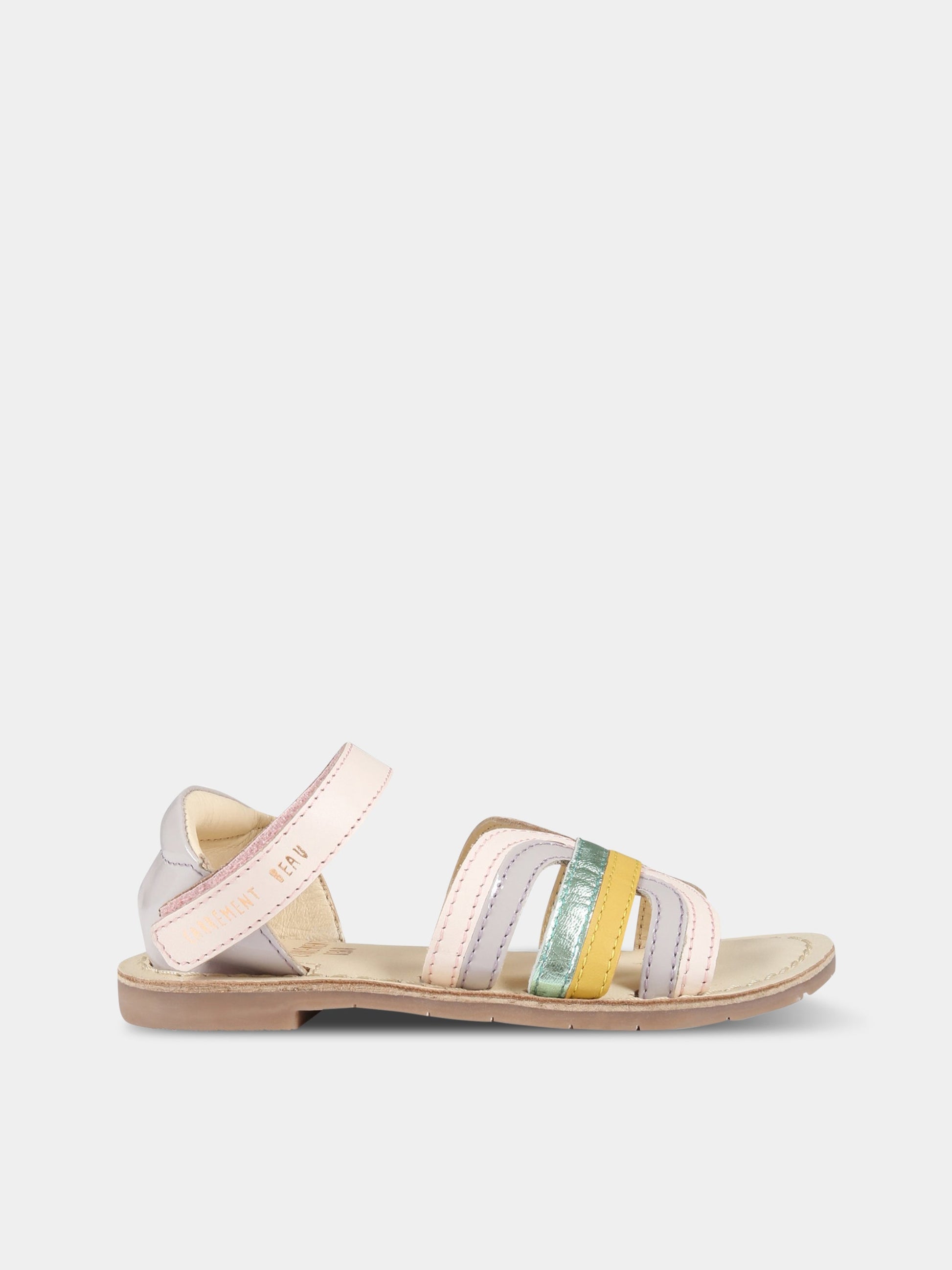 Sandali multicolor per bambina con dettaglio viola,Carrement Beau,Y09035 947