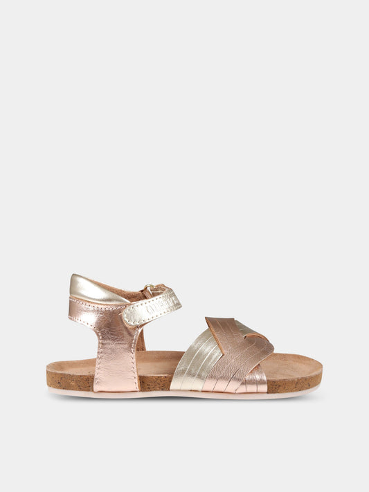 Sandali multicolor per bambina con logo,Carrement Beau,Y09036 Z95