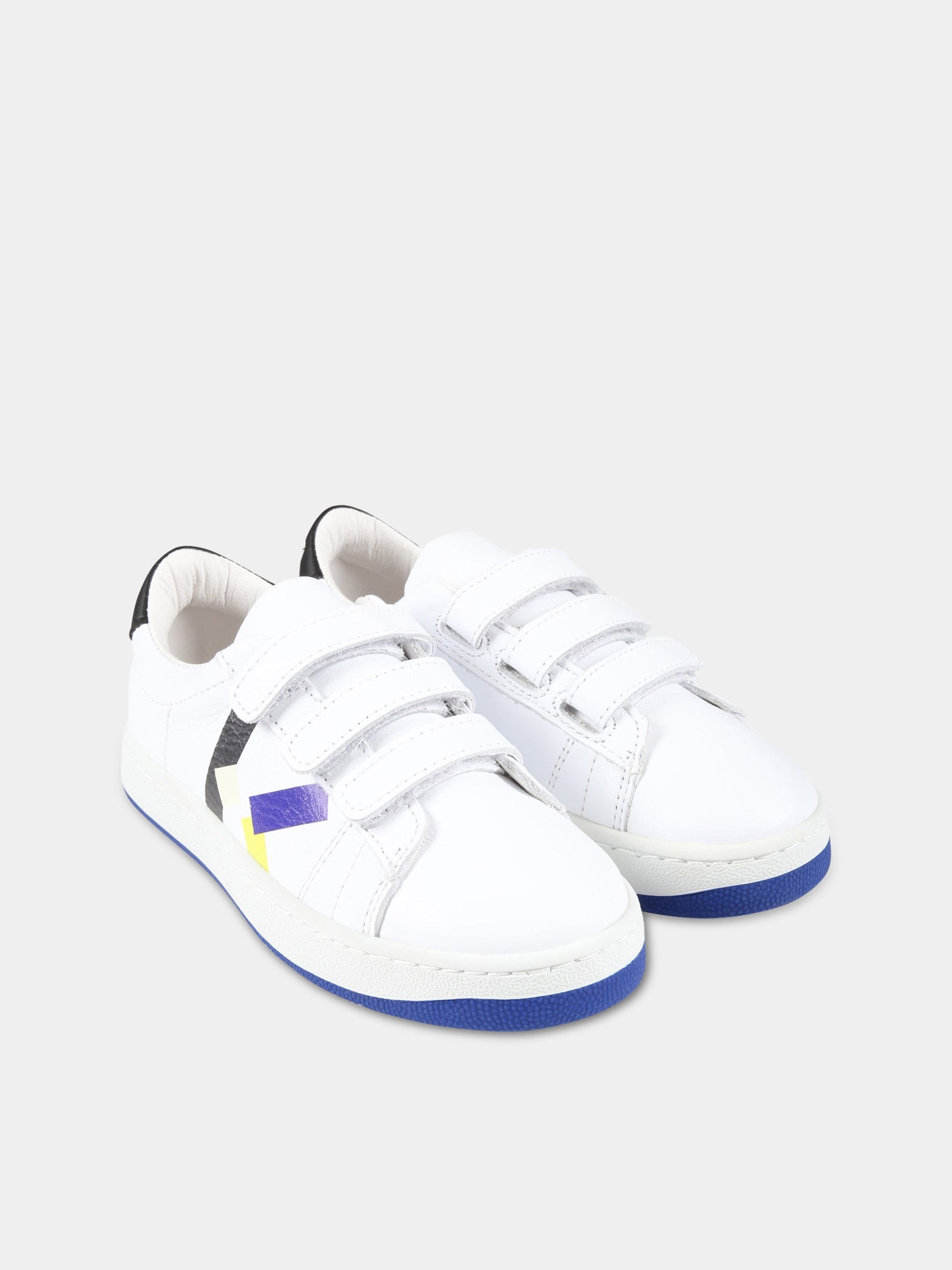 Sneakers bianche per bambino con logo,Kenzo Kids,K29079 10B