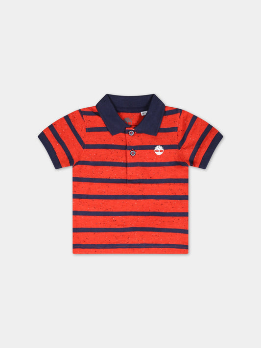 Polo multicolor per neonato con logo,Timberland,T05K53 992