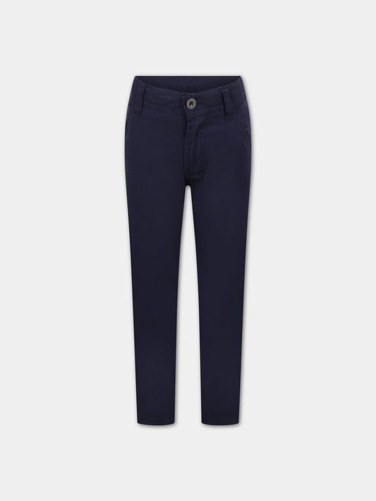 Pantaloni blu per bambino con patch logato,Timberland,T24B88 84T