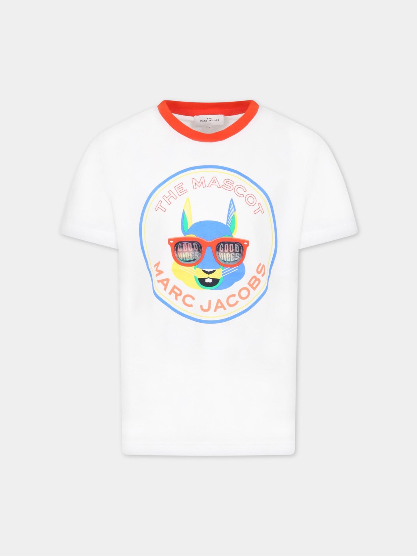 T-shirt bianca per bambino con logo,Little Marc Jacobs,W25533 10B