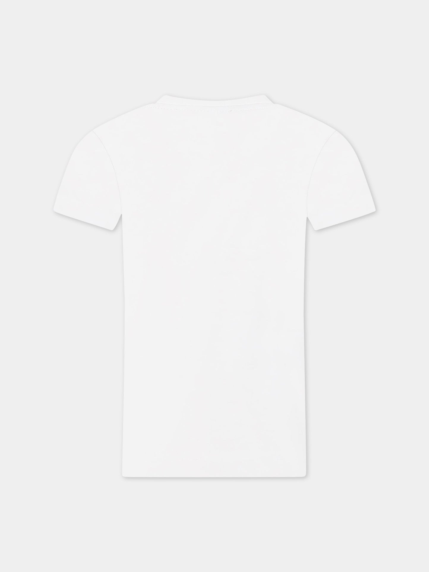 T-shirt bianca per bambino con logo,Diesel,00J4P6 00YI9 K10AB