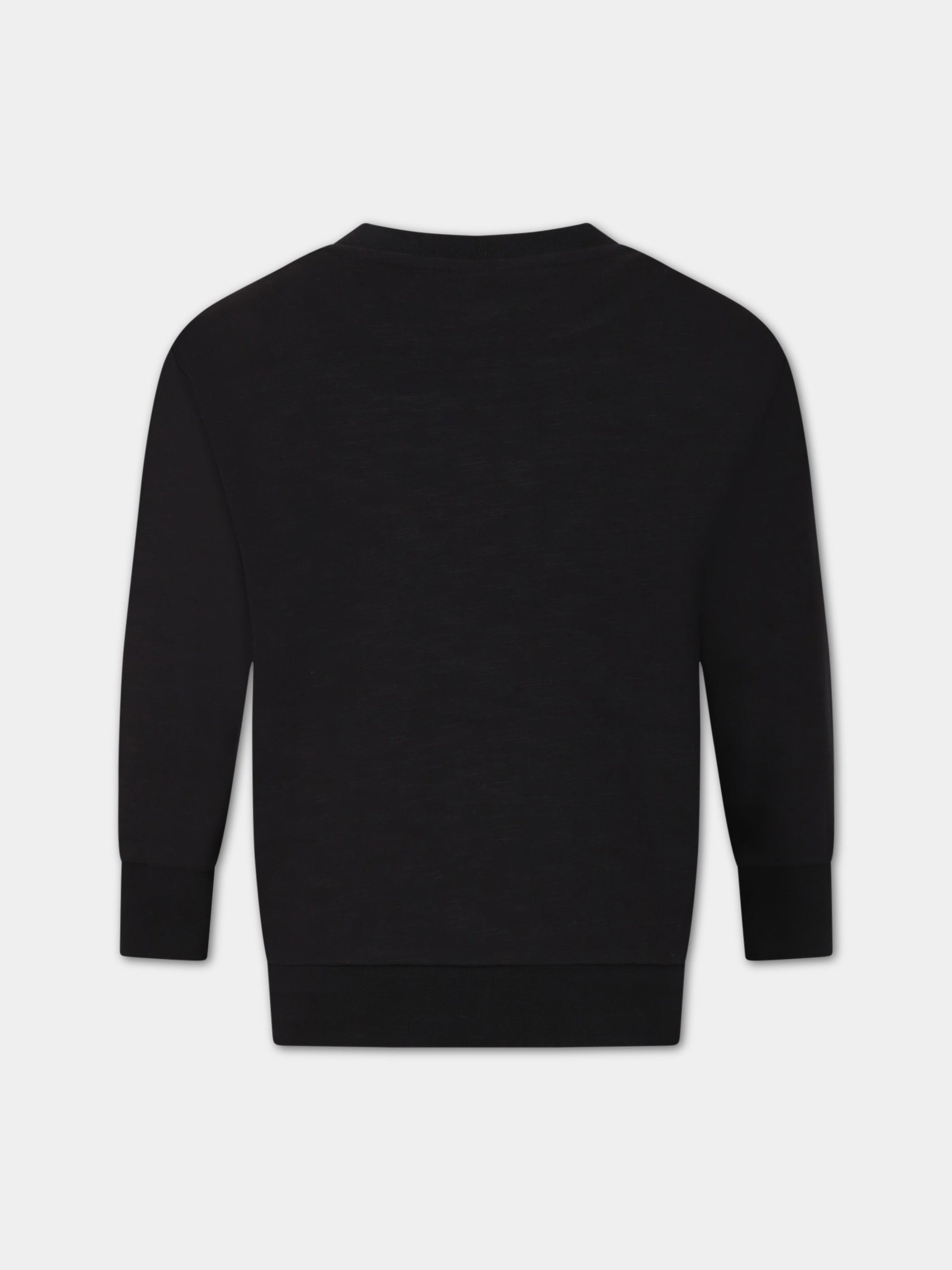 Felpa nera per bambino con logo,Diesel,J00840 0NBAY K900