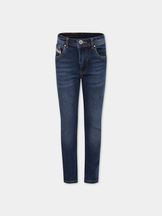 Jeans blu per bambino con logo,Diesel,J00812 KXBD1 K01