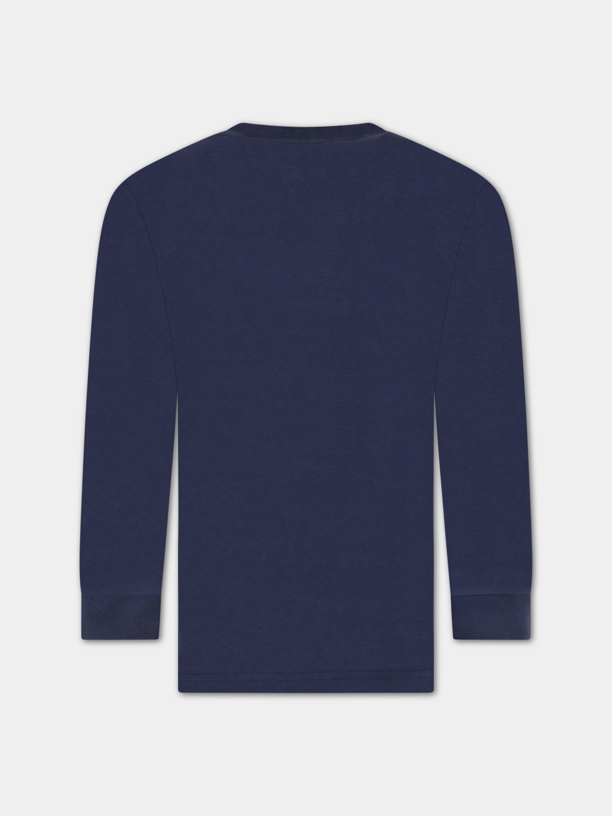 T-shirt blu per bambino con logo,Diesel,00J4Y0 00YI9 K8ATA