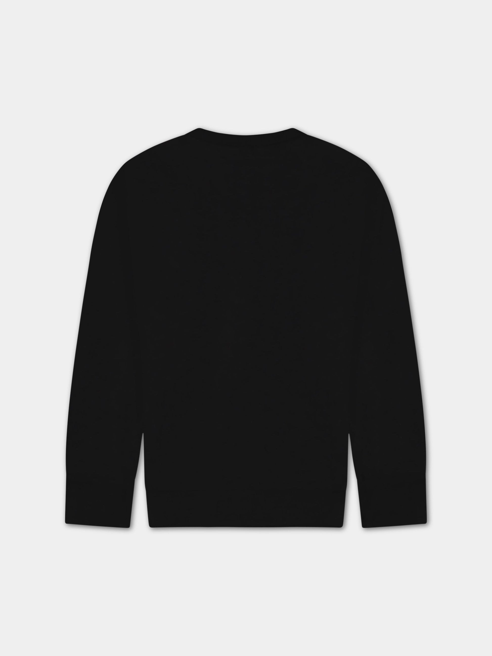 Felpa nera per bambini con logo,Diesel,J00096 0IAJH K900