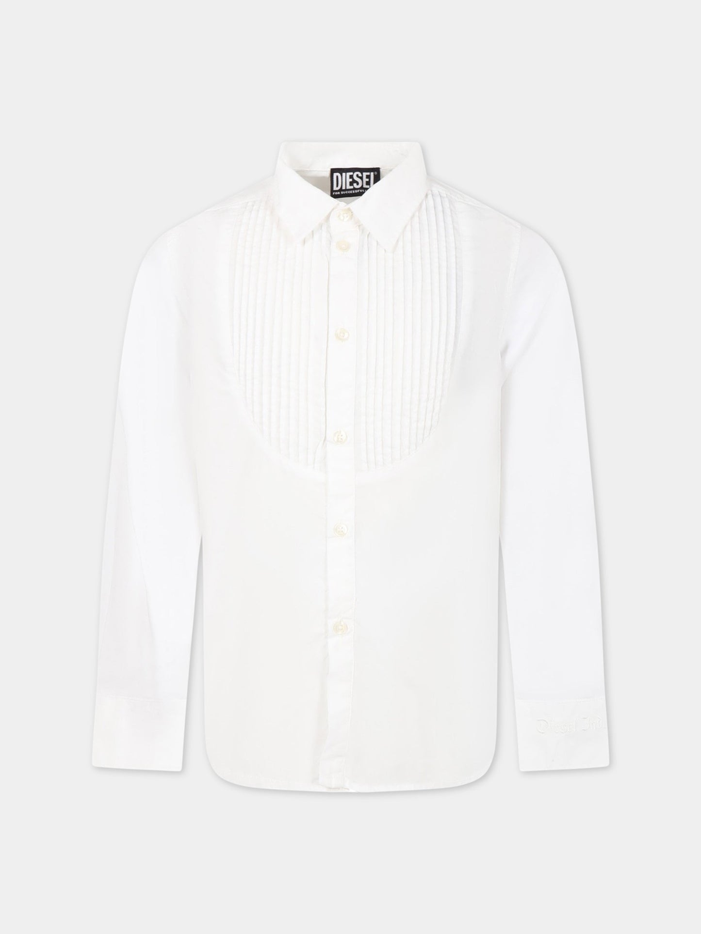 Camicia bianca per bambino con logo,Diesel,J00584 KXBA9 K100