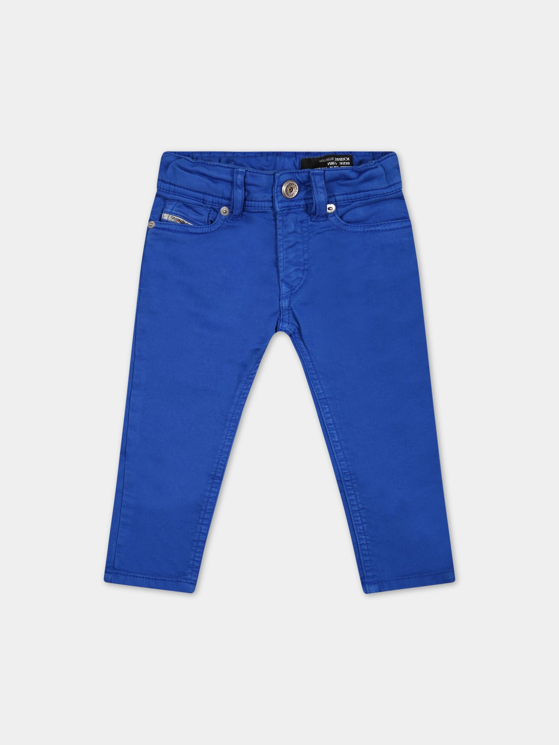 Pantaloni blu per neonato con logo,Diesel,K00220 KXB9Z K80D