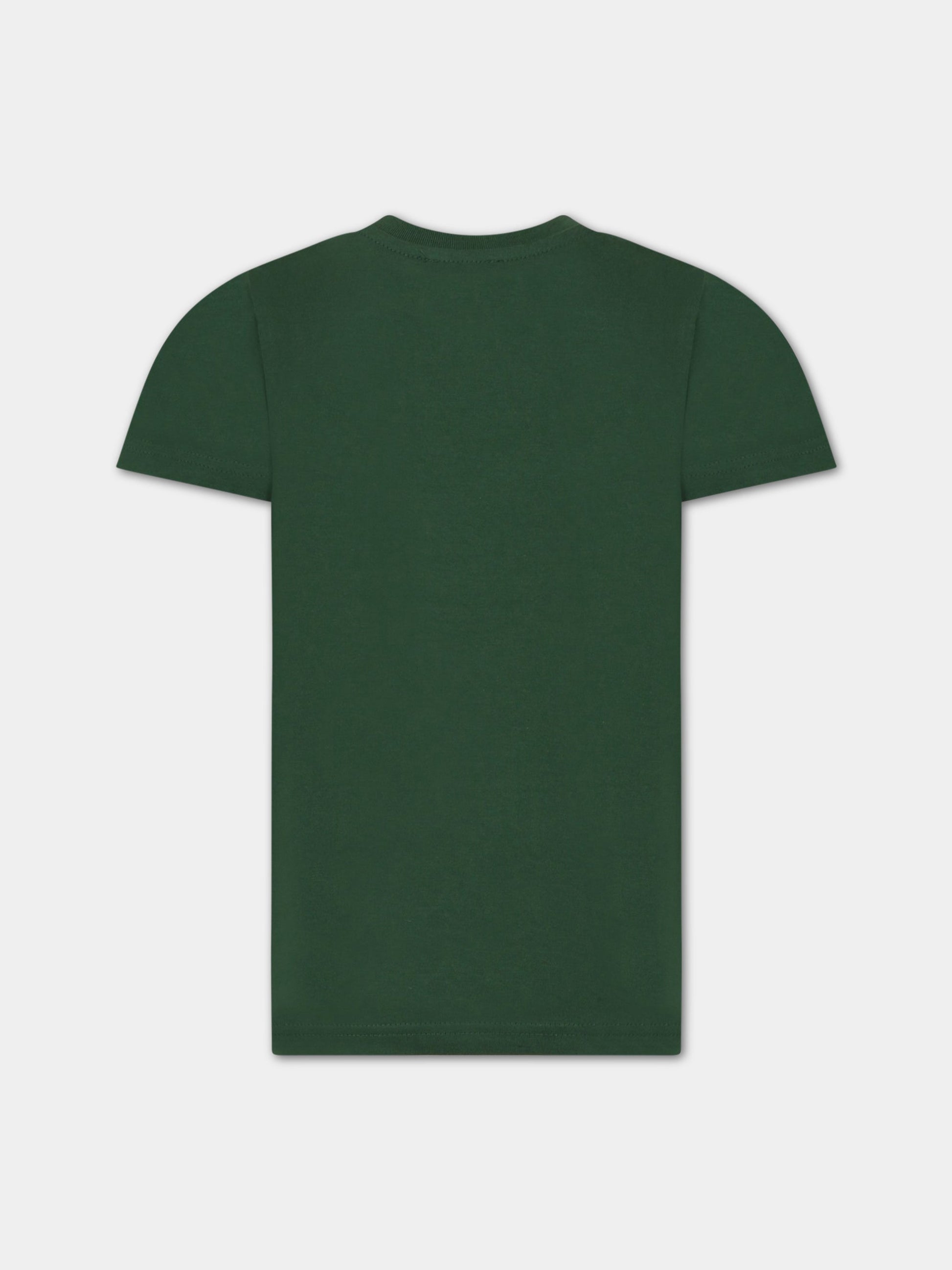 T-shirt verde per bambino con logo,Diesel,00J574 00YI9 K50L