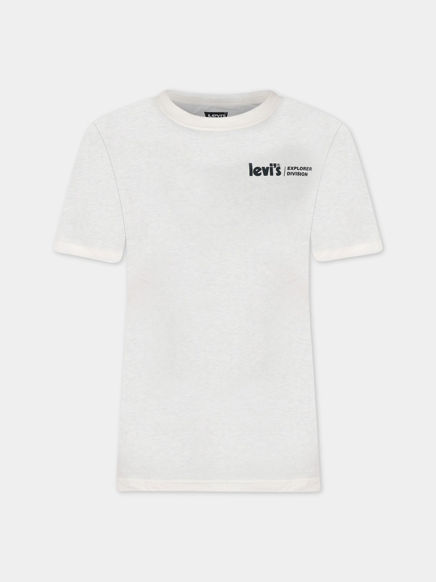T-shirt avorio per bambino con logo,Levi's Kids,9EG557 X1O