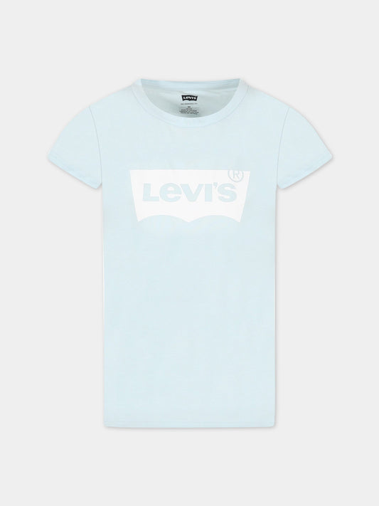 T-shirt celeste per bambino con logo,Levi's Kids,3E4234 BAM