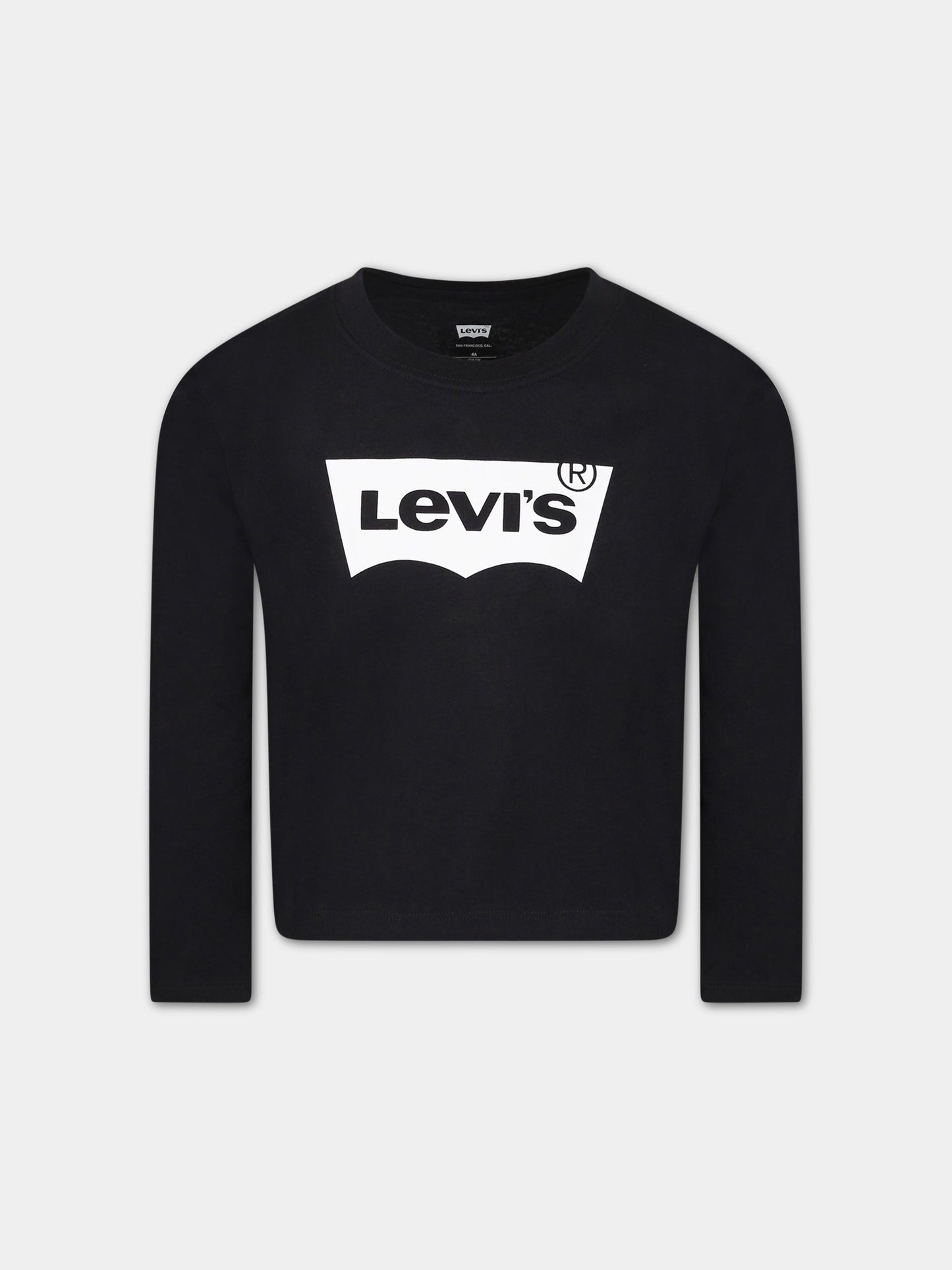 T-shirt nera per bambino con logo,Levi's Kids,4EG315 023