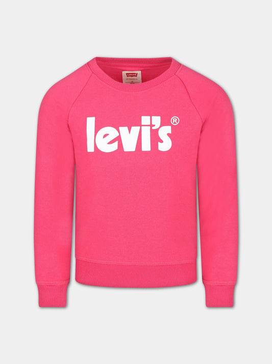 Felpa rosa per bambina con logo,Levi's Kids,4EF955 A5F