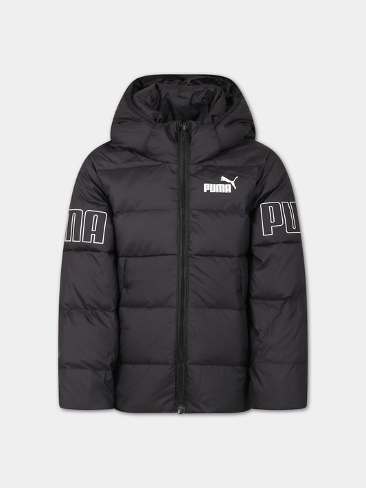 Piumino nero per bambino con logo,Puma,849976 01